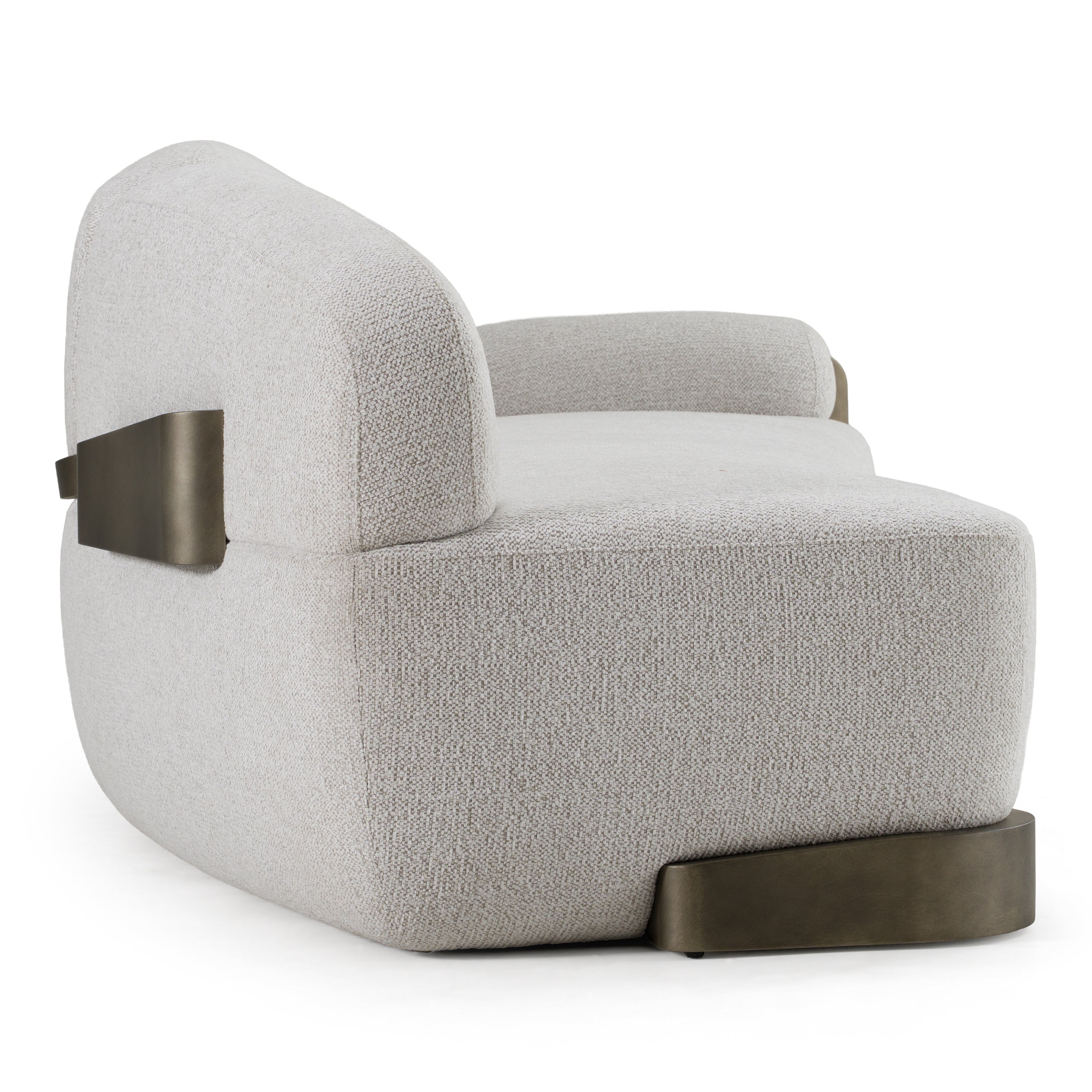 Rainier Contemporary Fabric and Antique Sofa