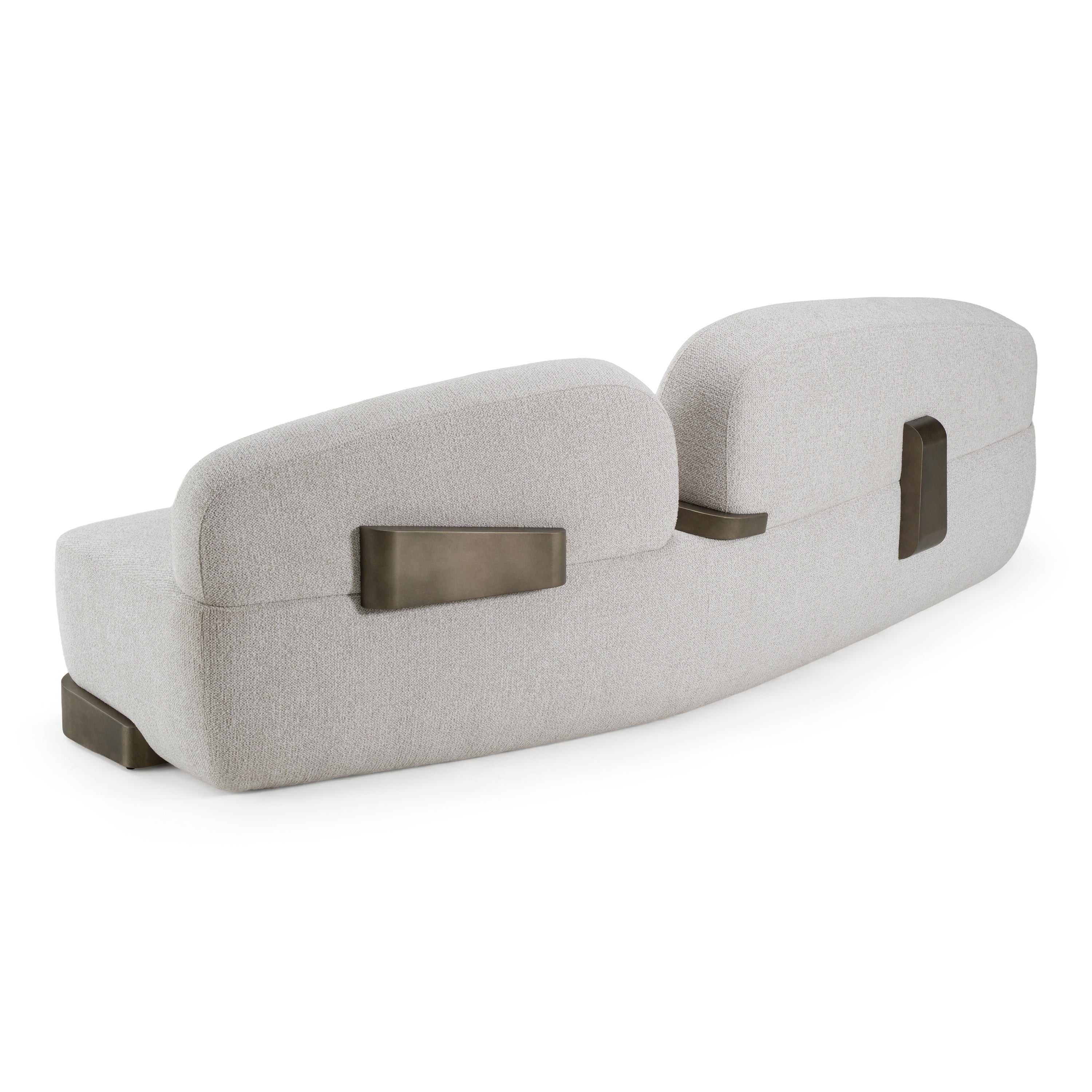 Rainier Contemporary Fabric and Antique Sofa