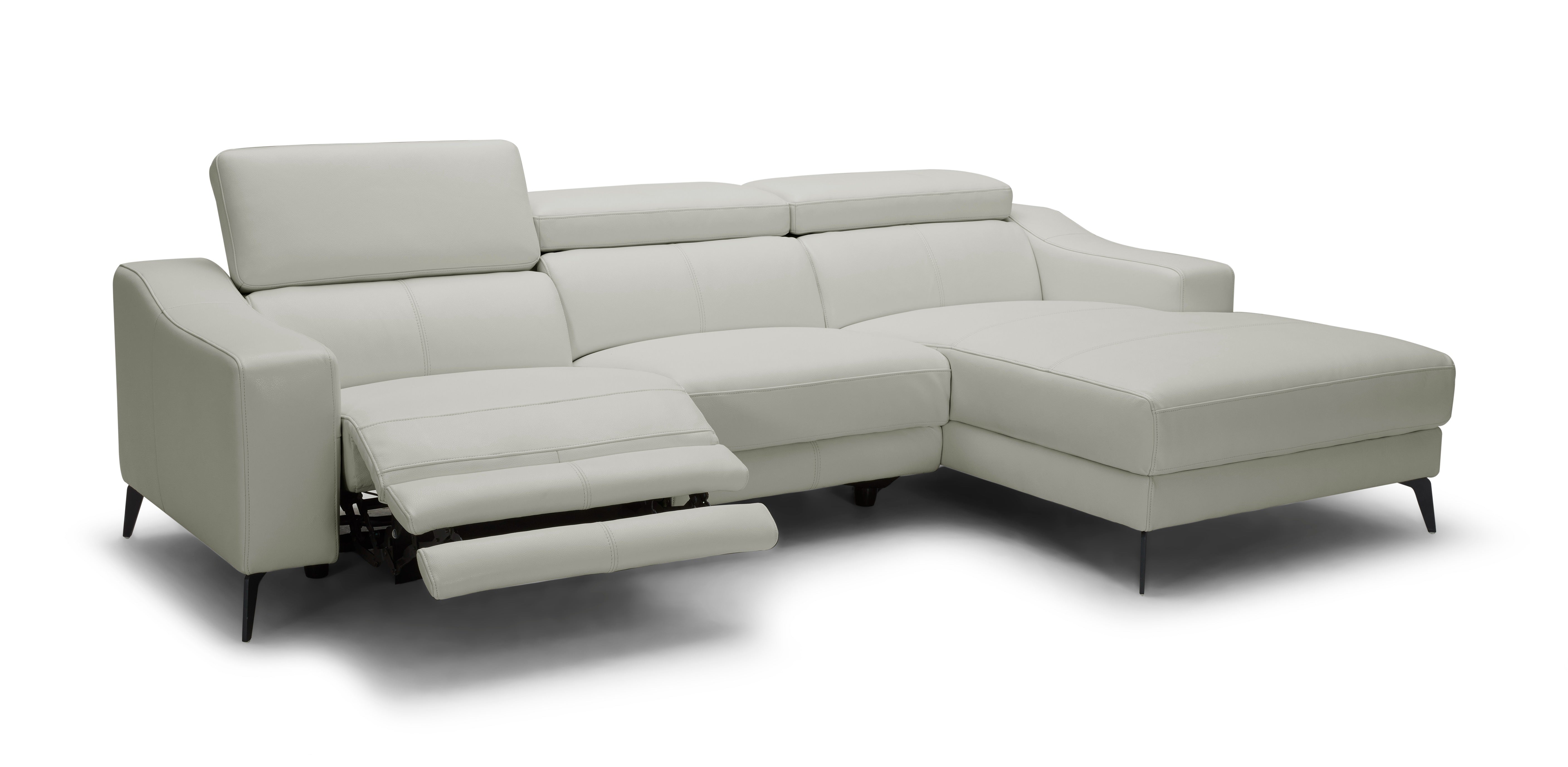 Modrest Rampart - Modern L-Shape RAF Leather Sectional Sofa with 1 Recliner-Sectional Sofa-VIG-Wall2Wall Furnishings