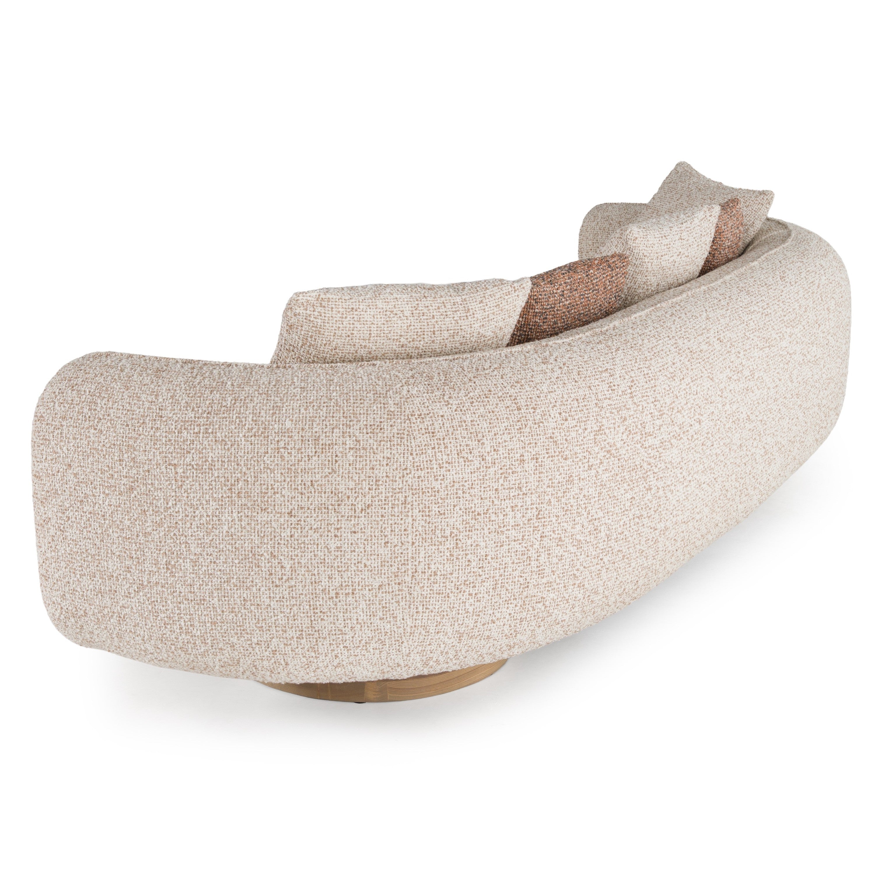 Raywood Modern Multicolored Boucle Fabric and Ash Sofa