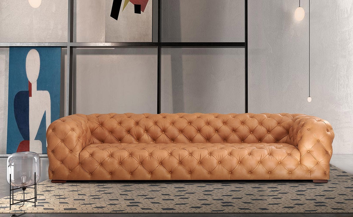 Divani Casa Dexter - Transitional Tufted Sofa-Sofa-VIG-Wall2Wall Furnishings