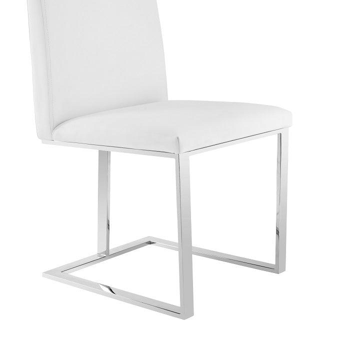 Modrest Frankie Modern Brushed Stainless Steel Dining Chair