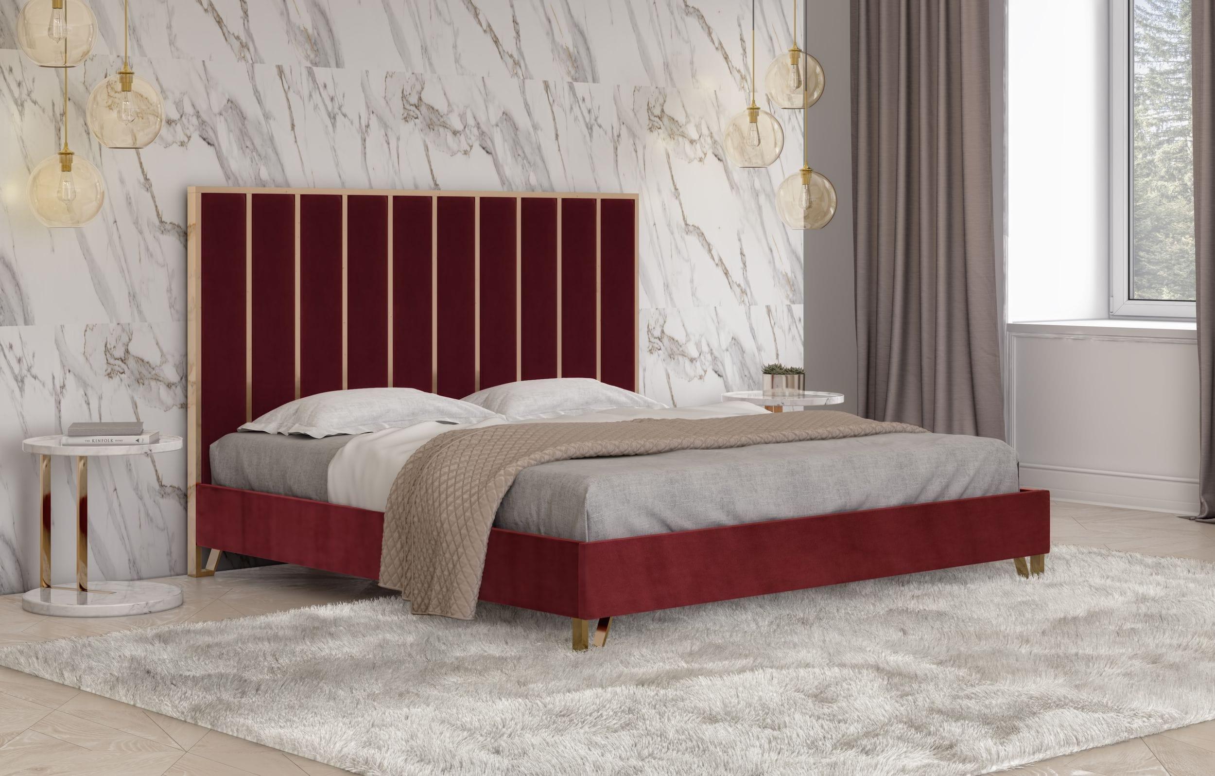 Reyes Modern Velvet Bed