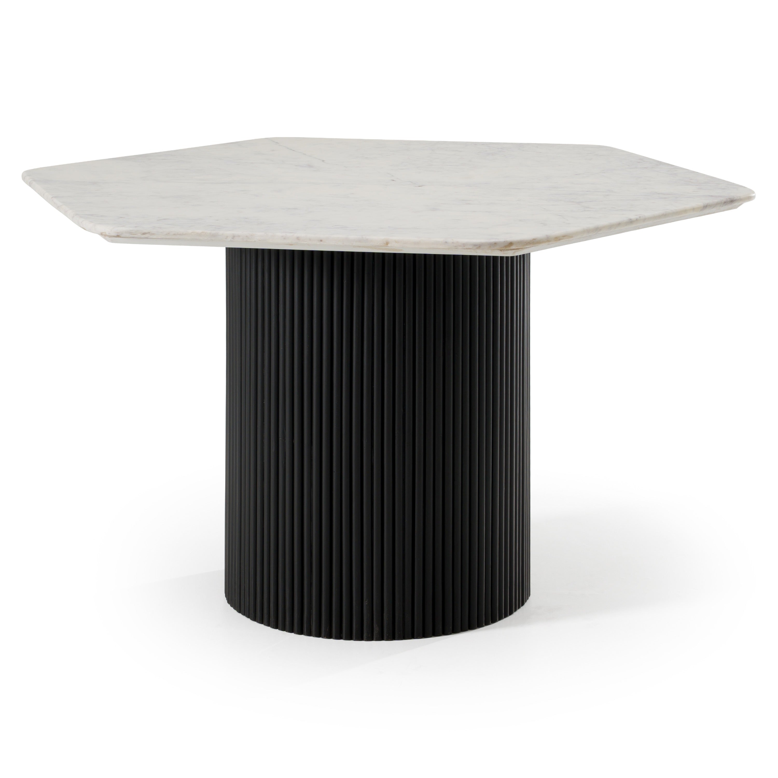 Rivas Modern Marble and Hex Dining Table