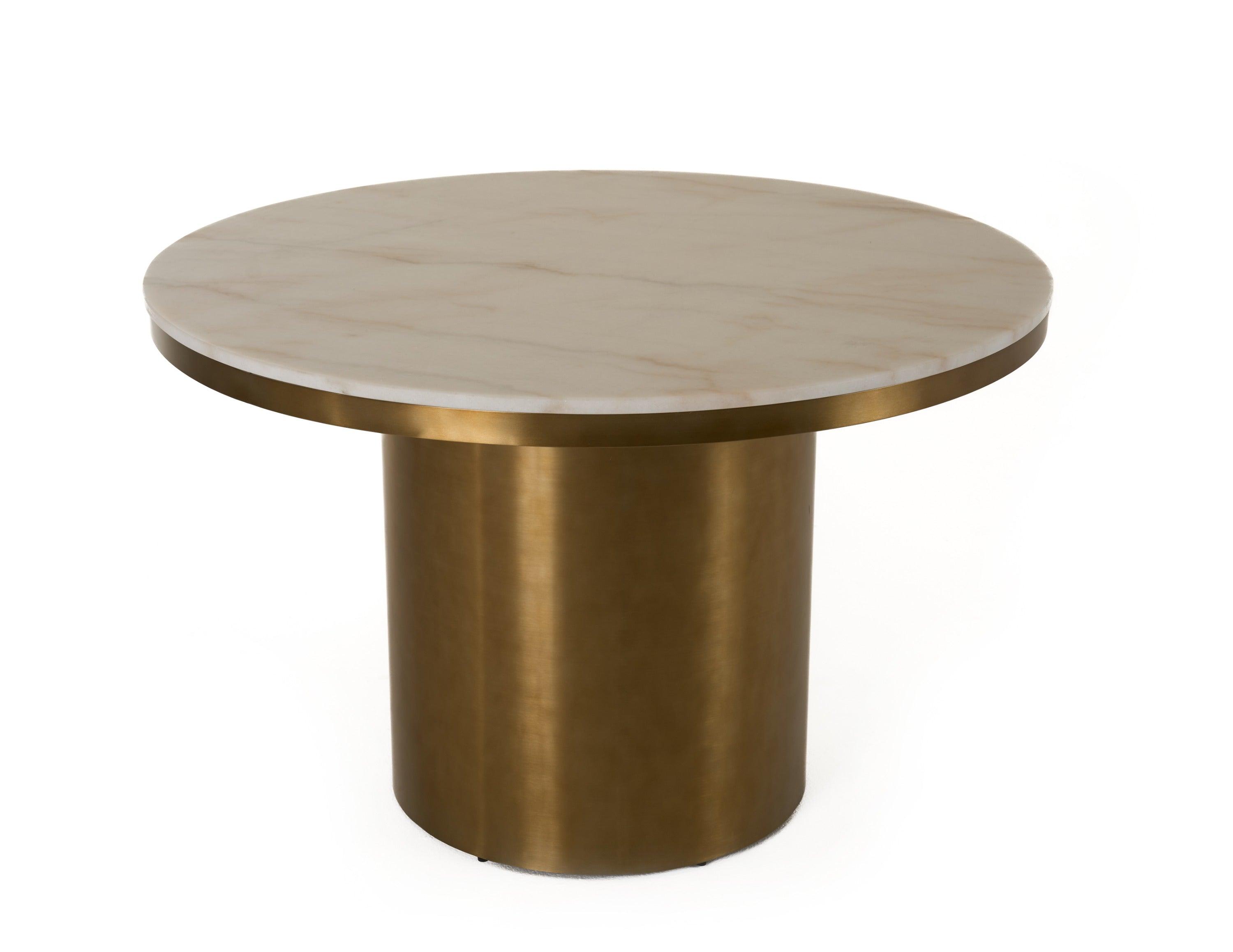 Modrest Rocky Glam Marble Brush Round Dining Table