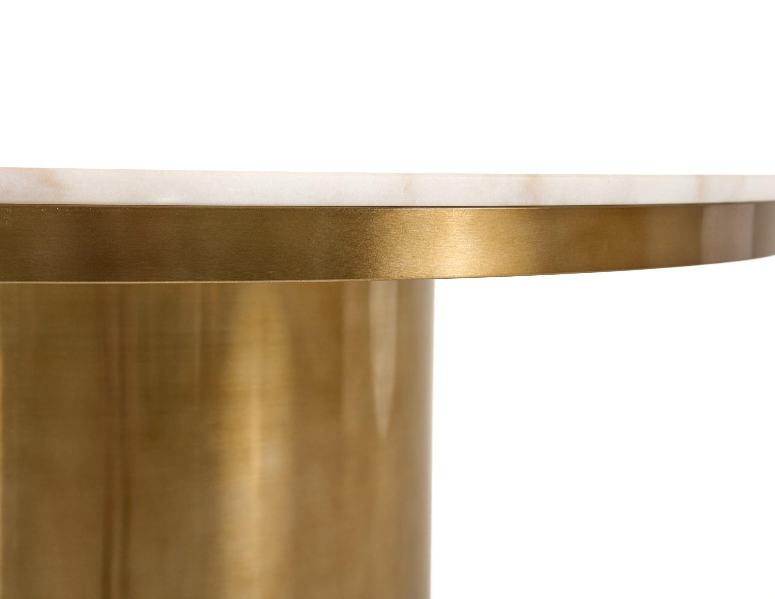 Modrest Rocky Glam Marble Brush Round Dining Table