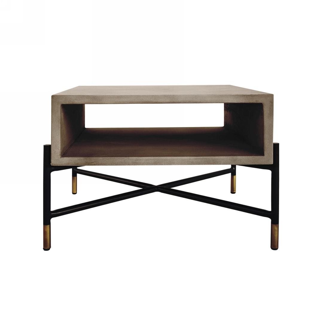 Modrest Walker Modern Concrete Metal End Table