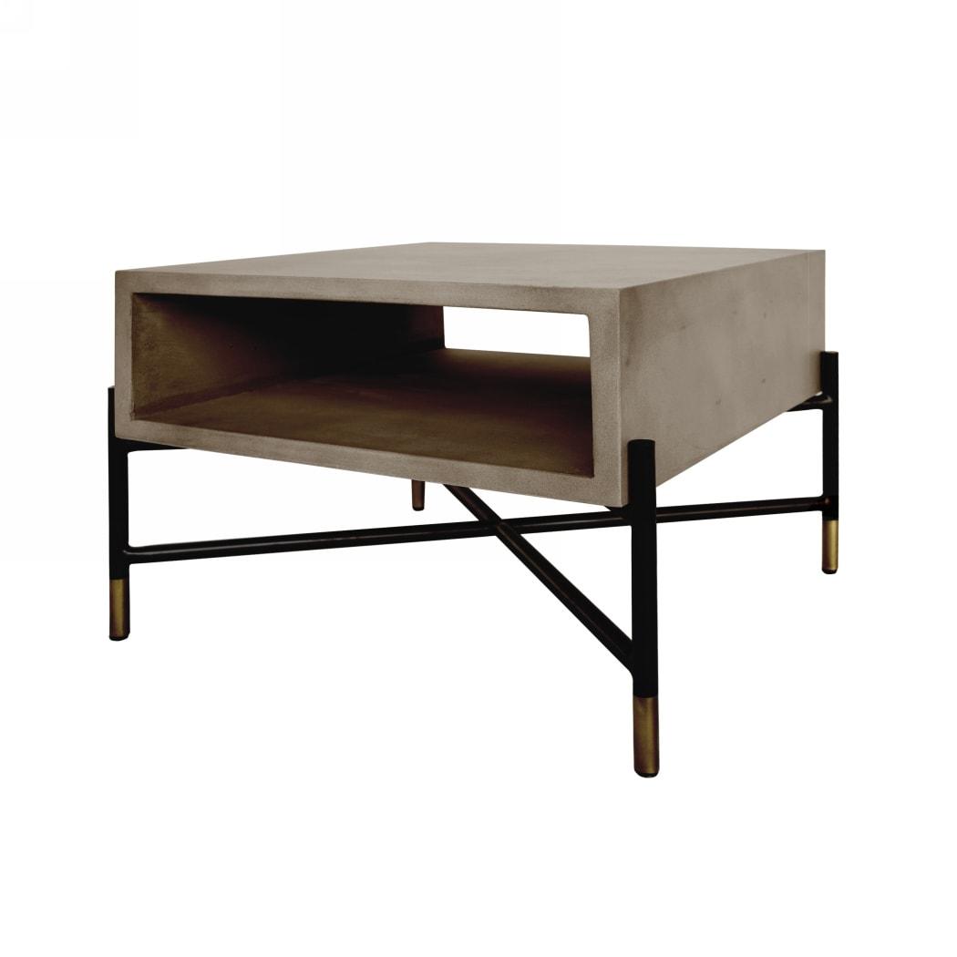 Modrest Walker Modern Concrete Metal End Table