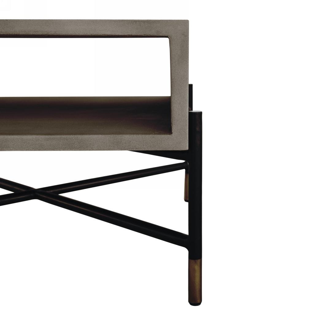 Modrest Walker Modern Concrete Metal End Table