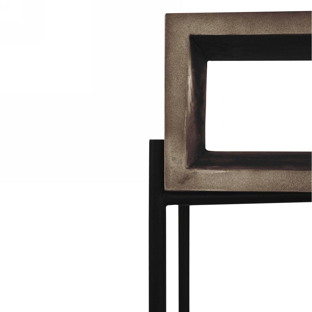 Modrest Walker Modern Concrete Metal Console Table