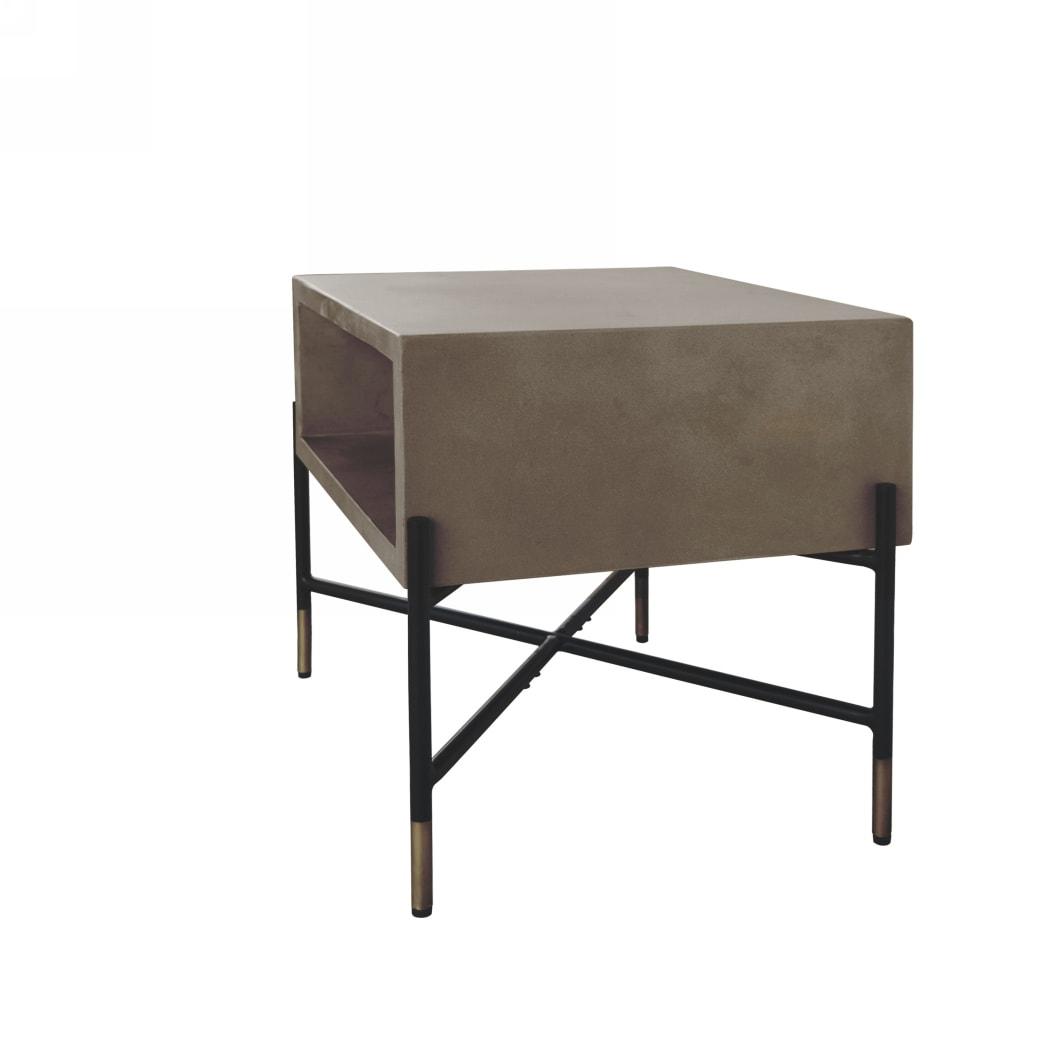 Modrest Walker Modern Concrete Metal Coffee Table