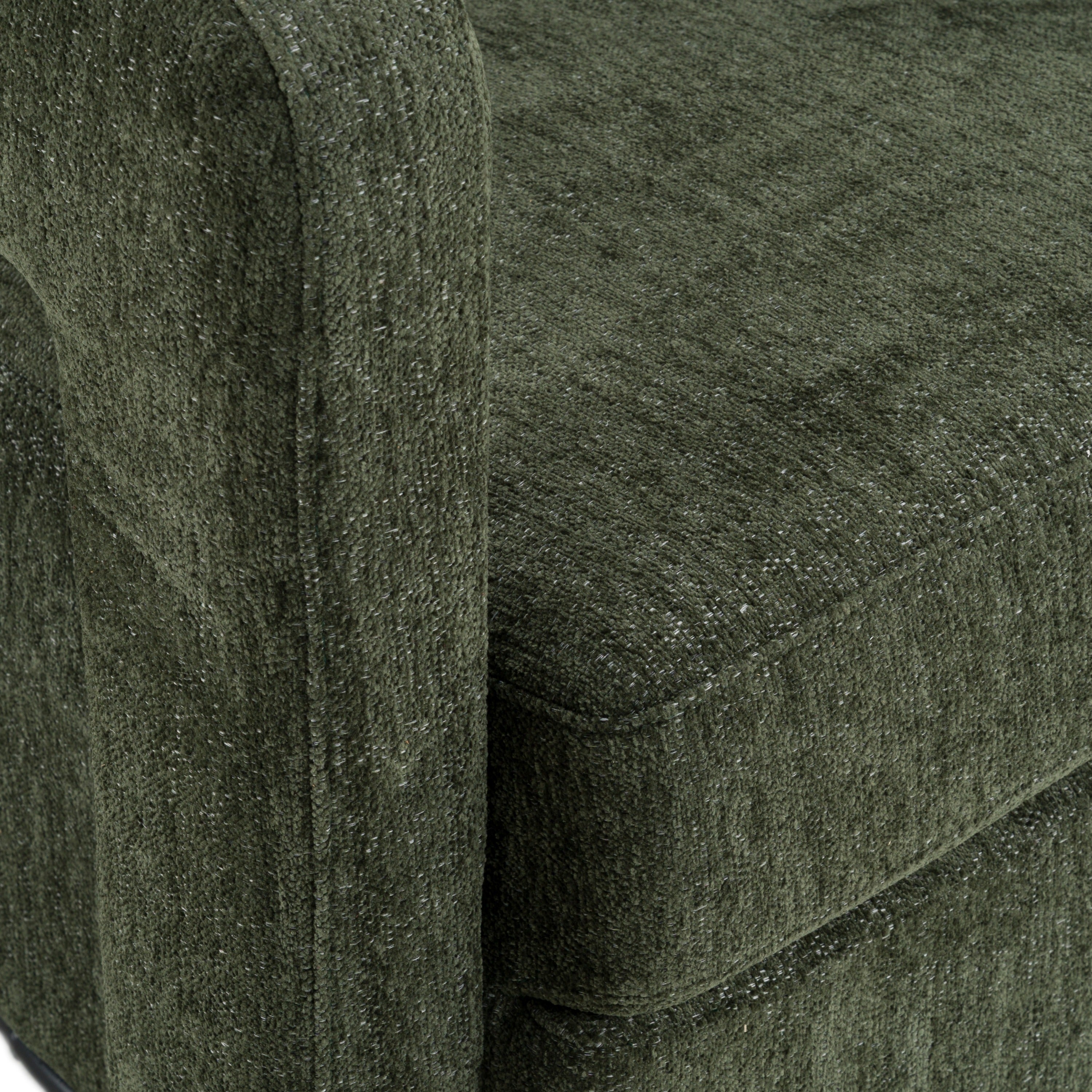 Modrest Ryan Modern Olive Fabric Swivel Accent Chair