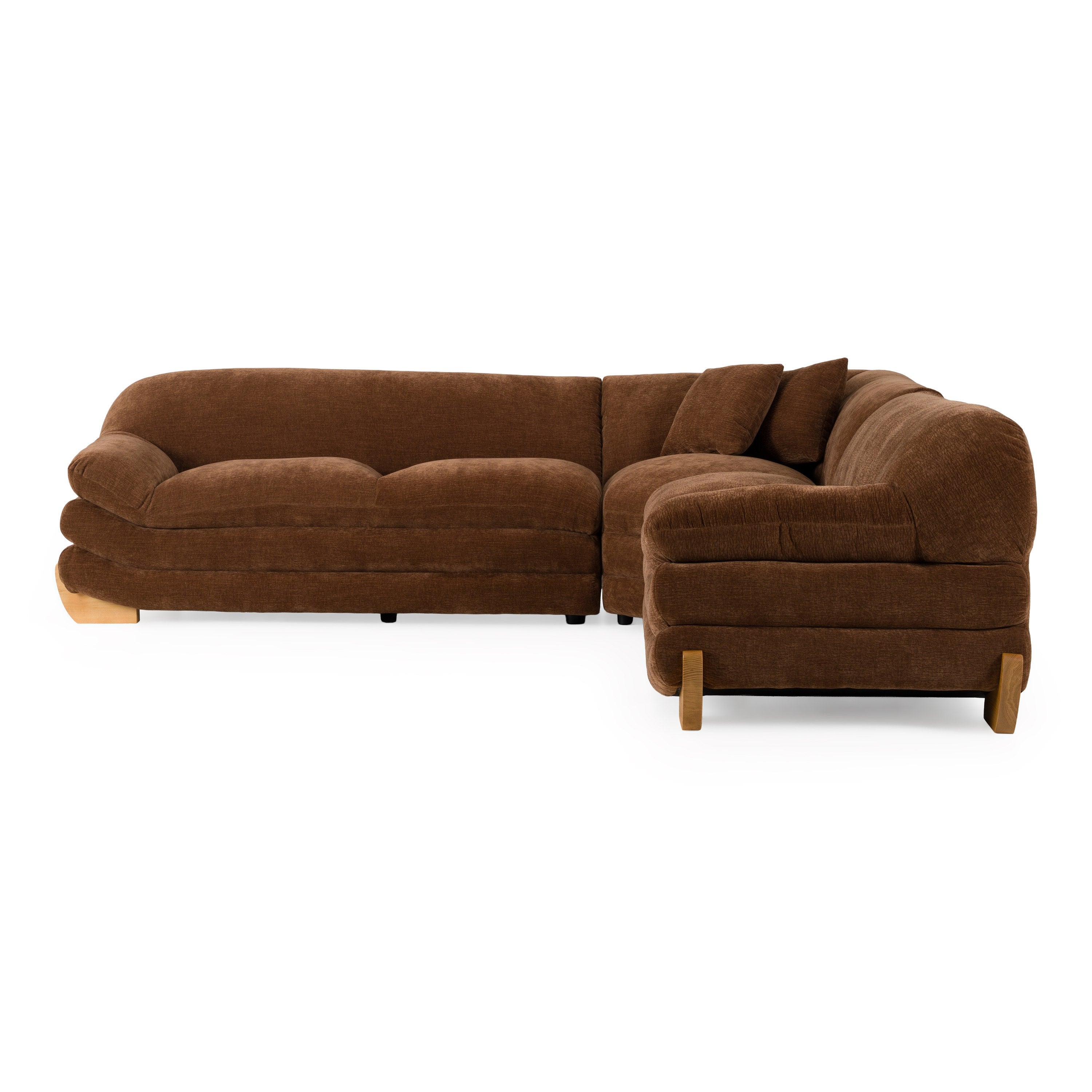 Crockett Modern Fabric Sectional Sofa