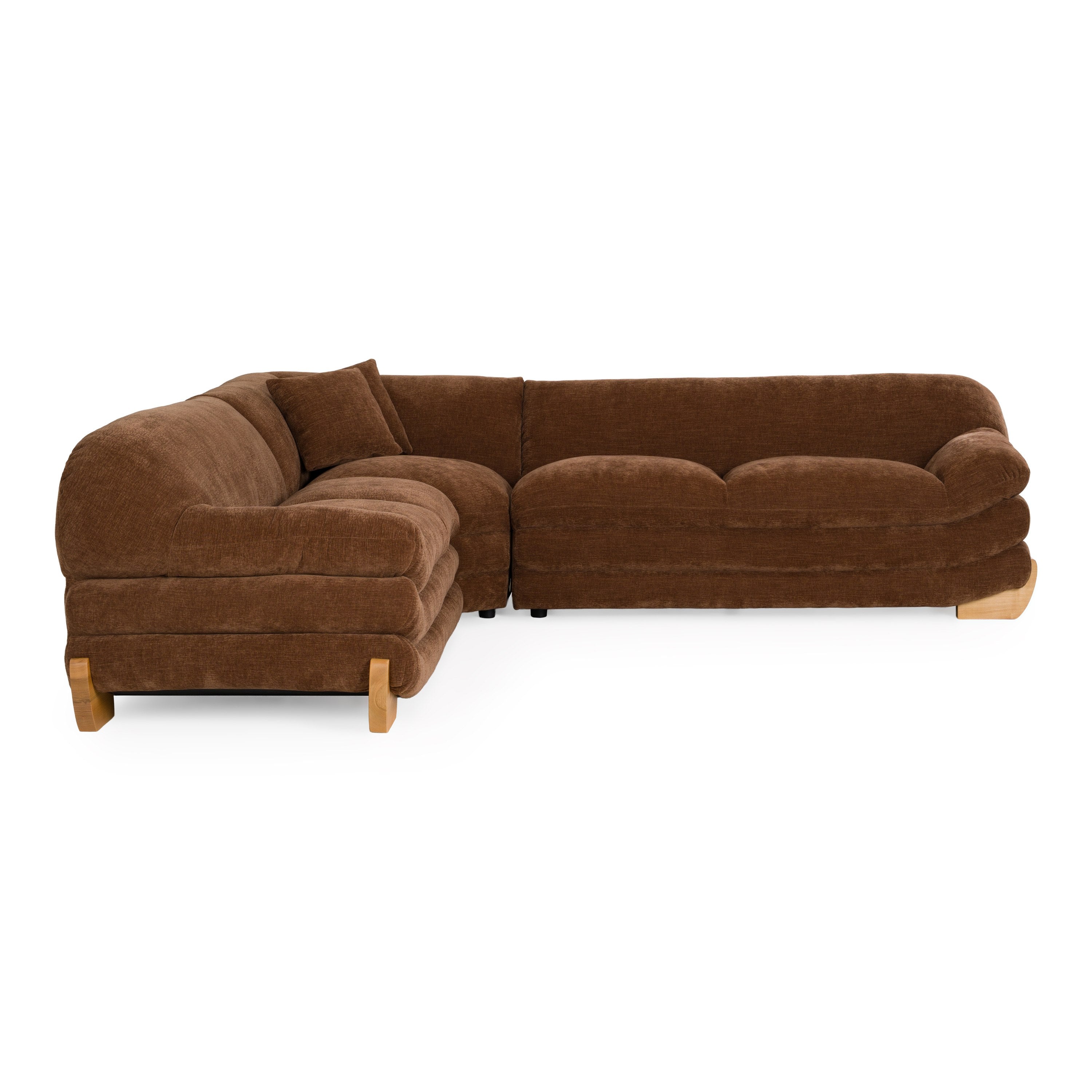 Crockett Modern Fabric Sectional Sofa