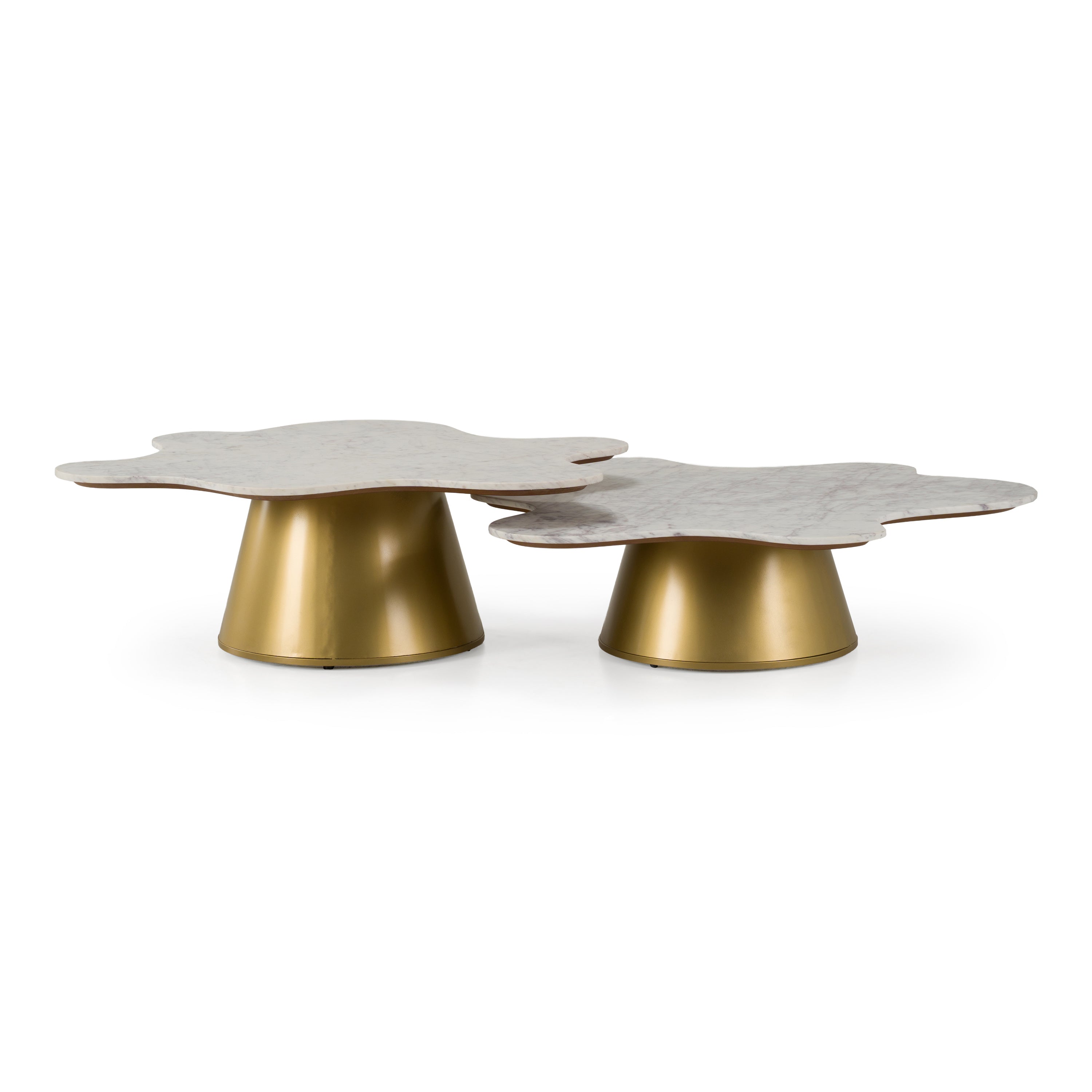 Gabbro Glam Marble and Nesting Coffee Table Set
