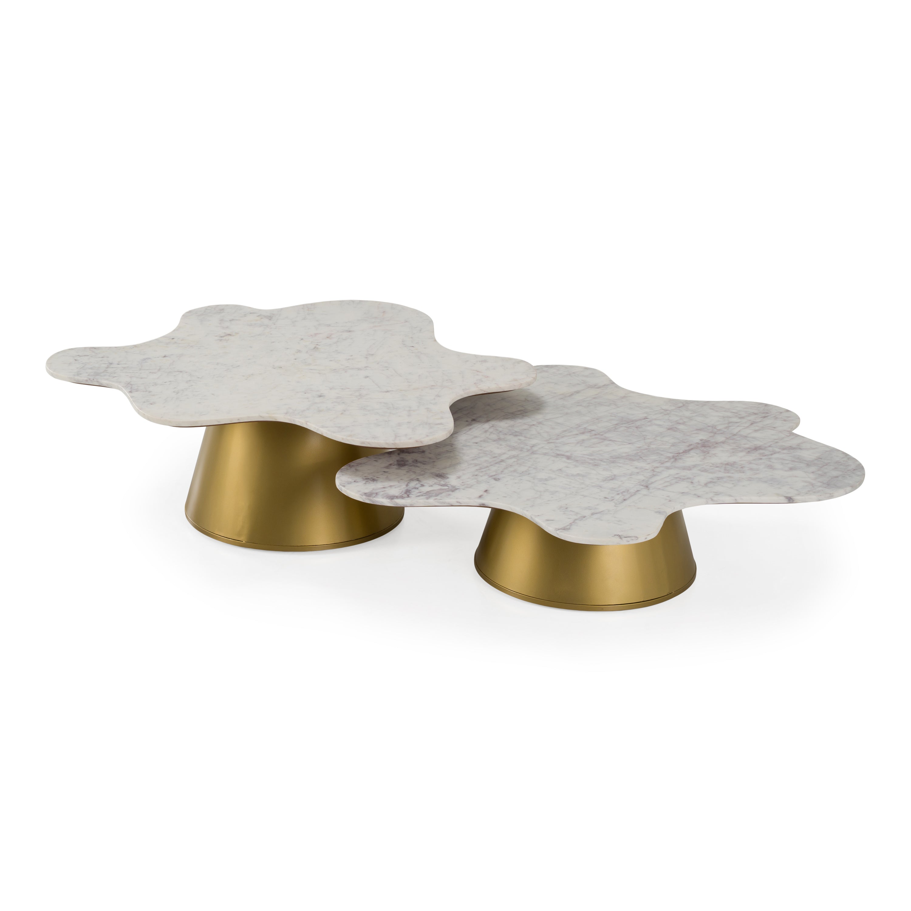 Gabbro Glam Marble and Nesting Coffee Table Set