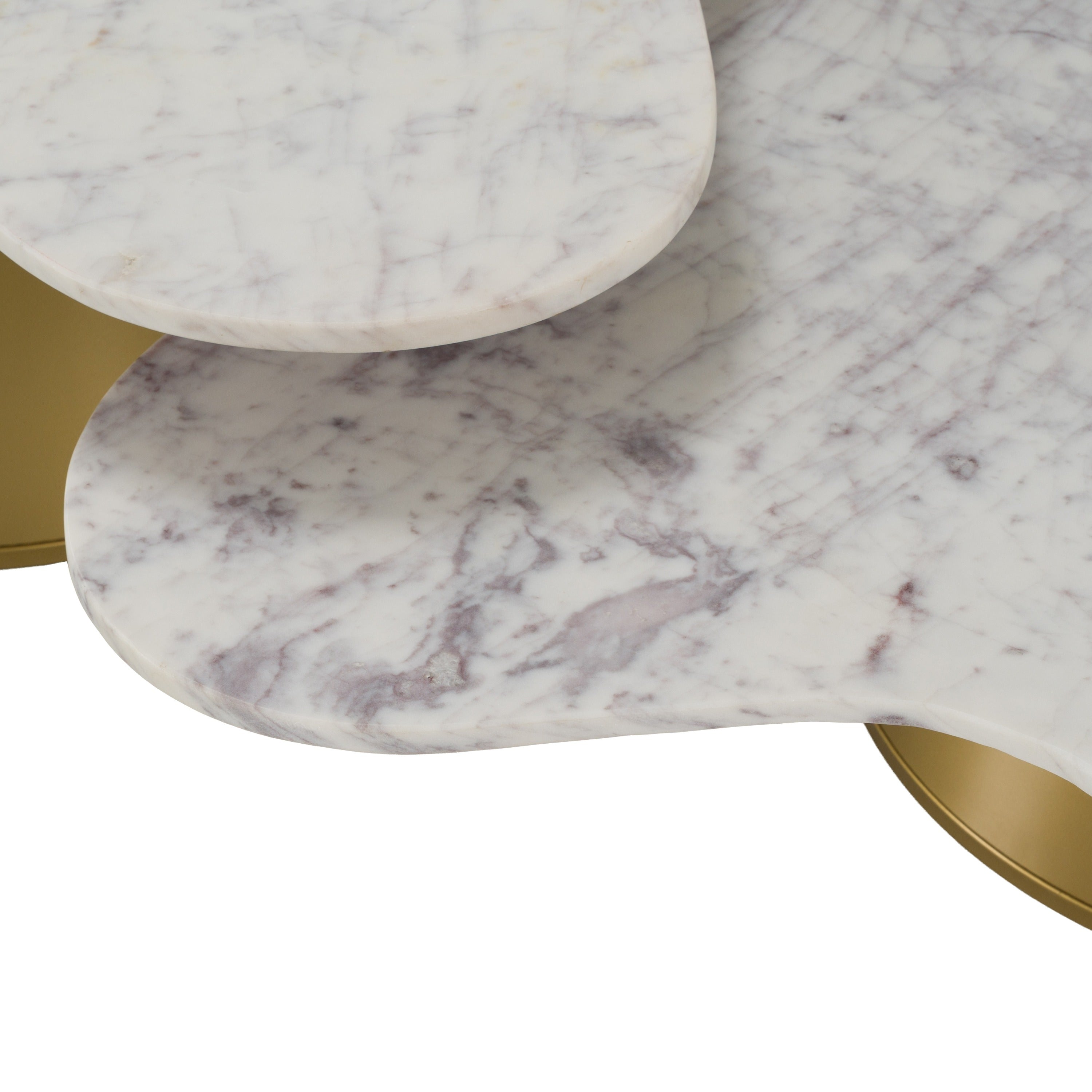 Gabbro Glam Marble and Nesting Coffee Table Set