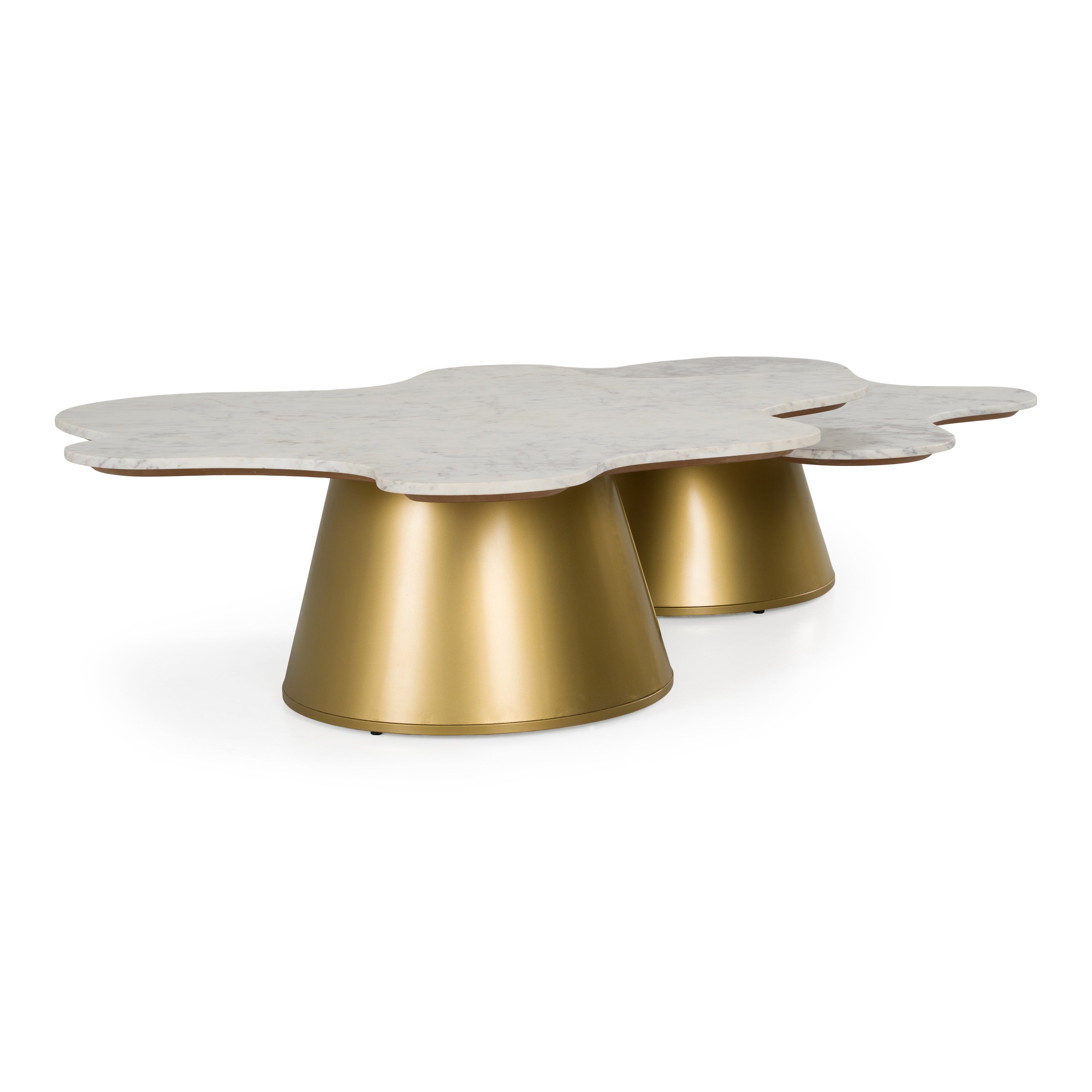 Gabbro Glam Marble and Nesting Coffee Table Set