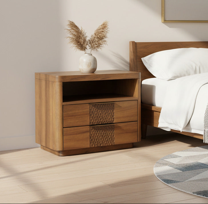 Salazar - Modern Acacia Nightstand