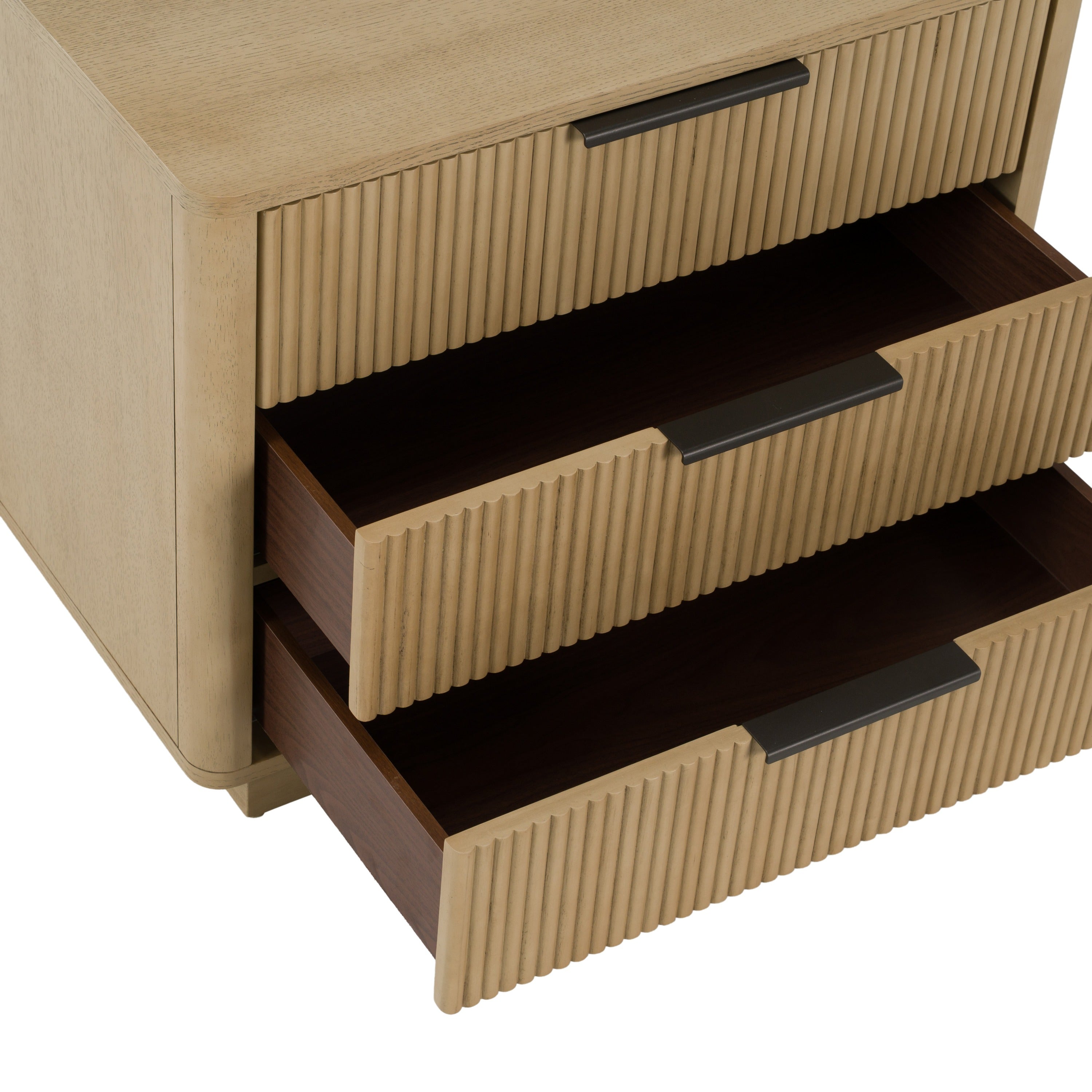 Santa Monica Modern 3 Drawer Nightstand