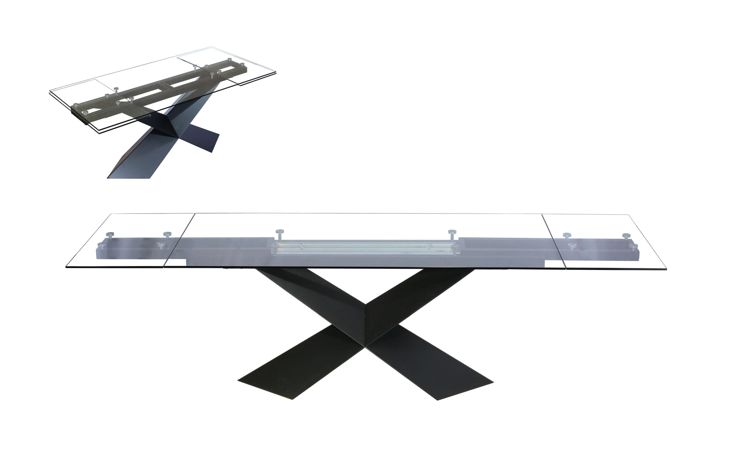 Modrest Scott Modern Extendable Glass Dining Table