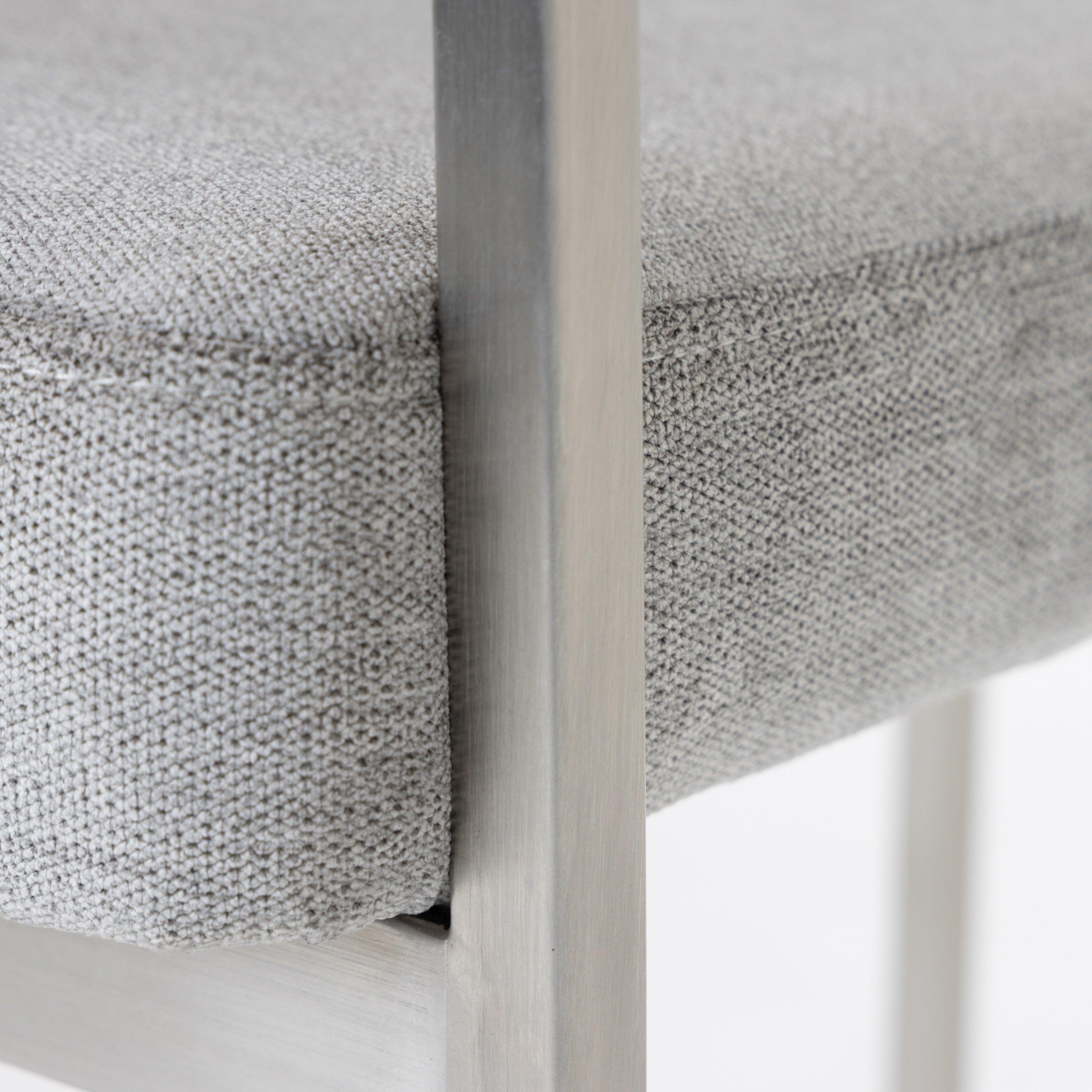 Modrest Sebastian Modern Fabric Stainless Steel Counter Chair