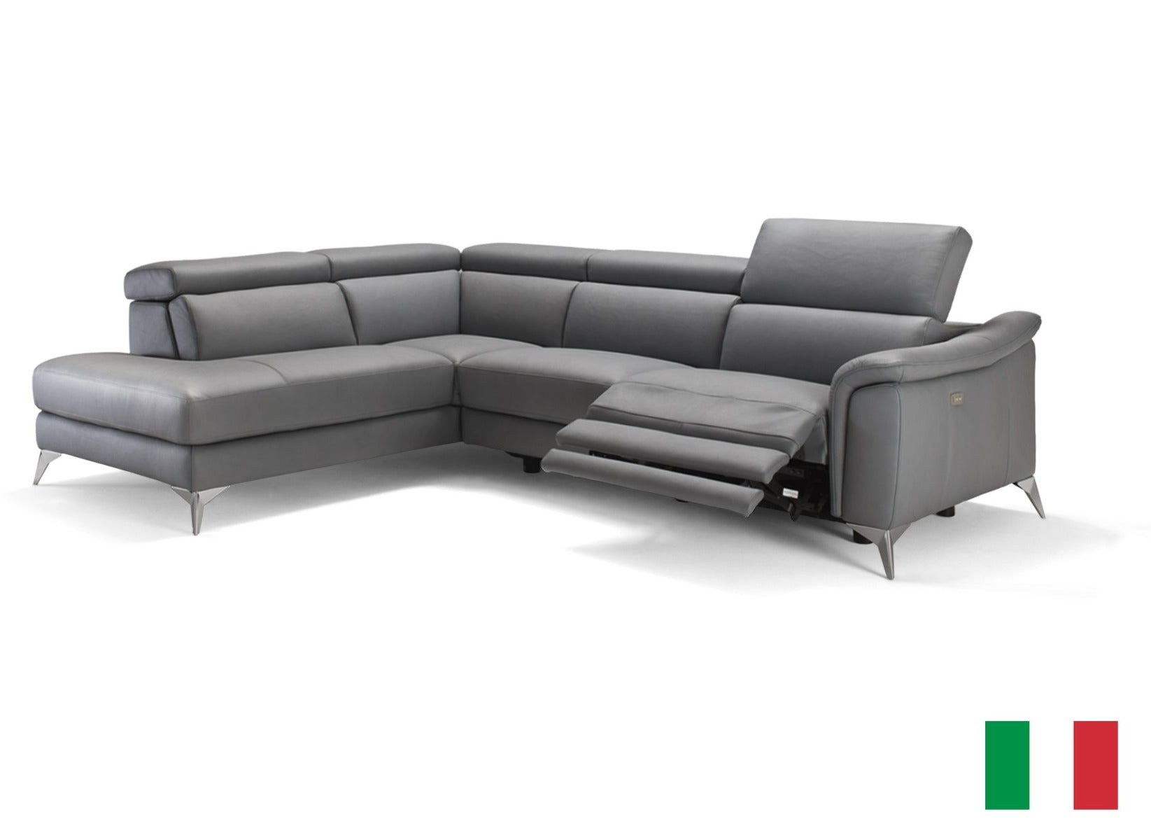Monte Carlo Italian Modern Leather LAF Sectional Sofa