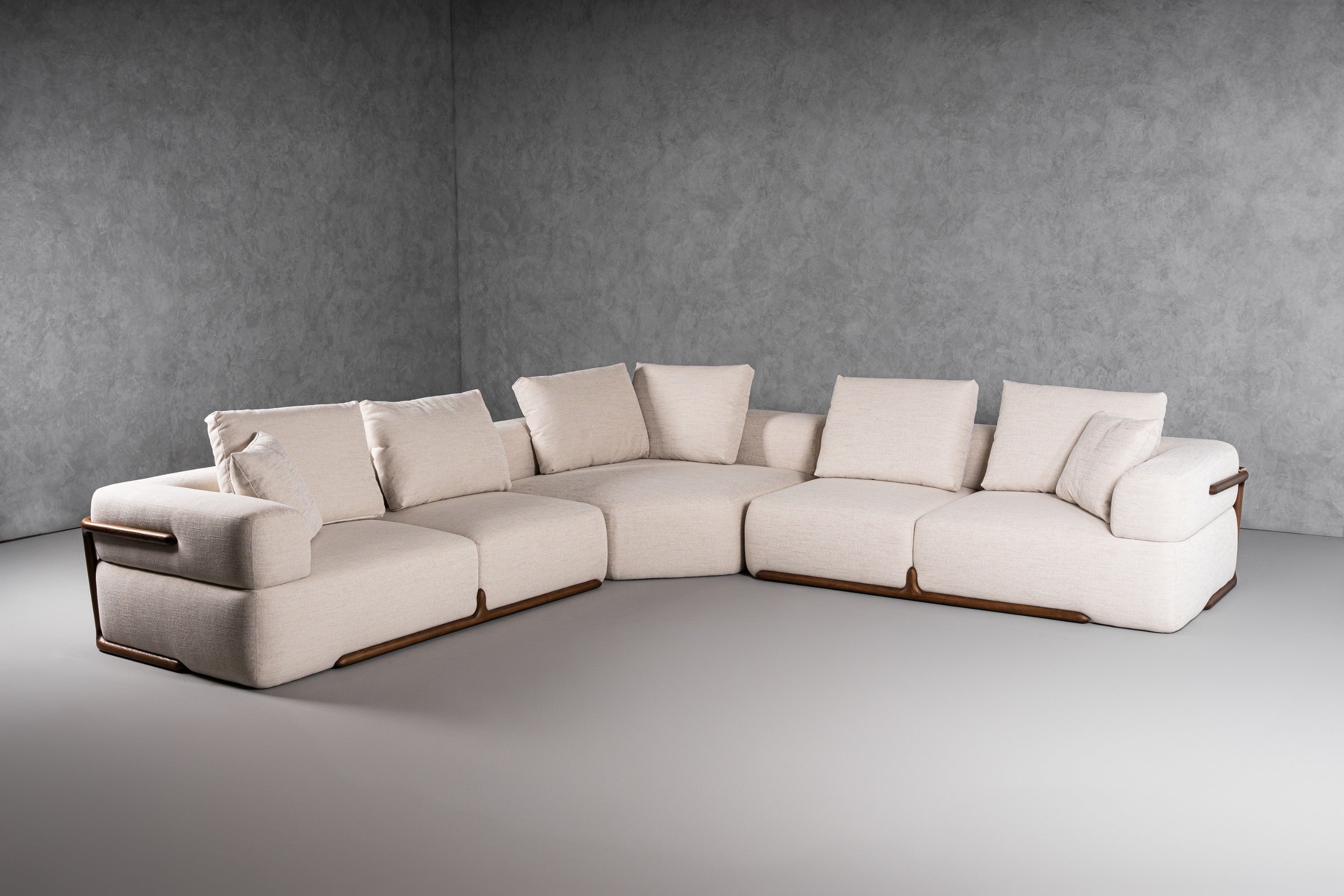 Simone Modern Fabric Sectional Sofa