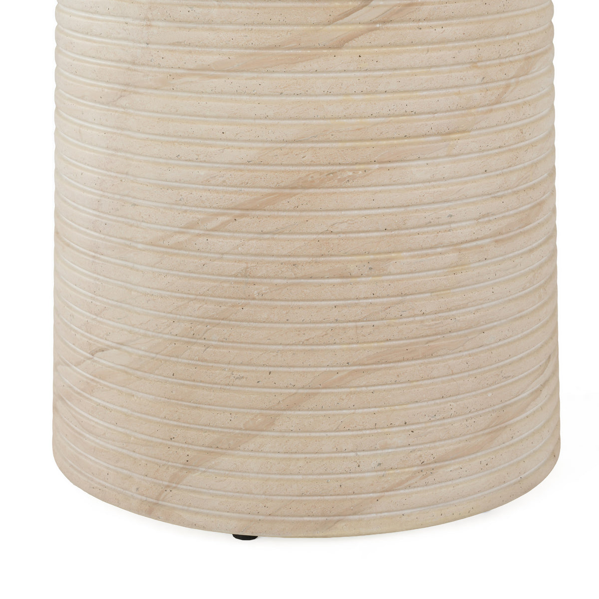 Sinai - Modern Faux Travertine Concrete Round Dining Table