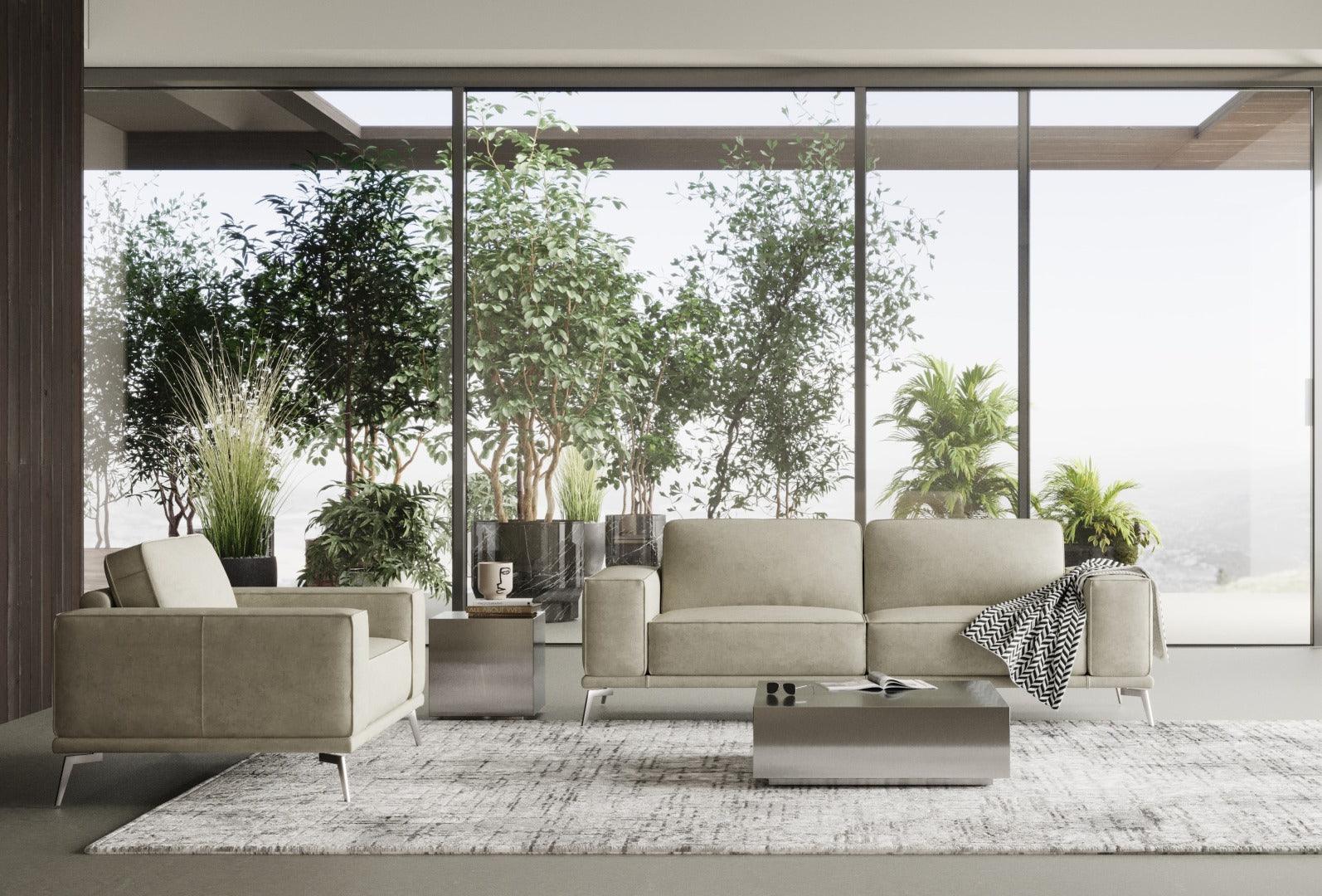 Soho Italian Maya Cloud Leather Sofa