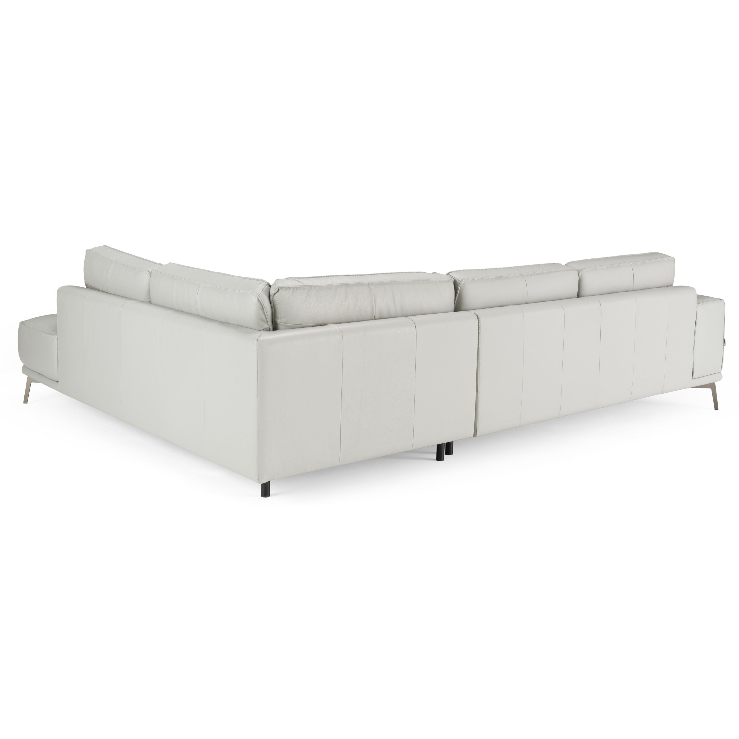 Soho Italian Right Facing Nirvana Leather Sectional Sofa