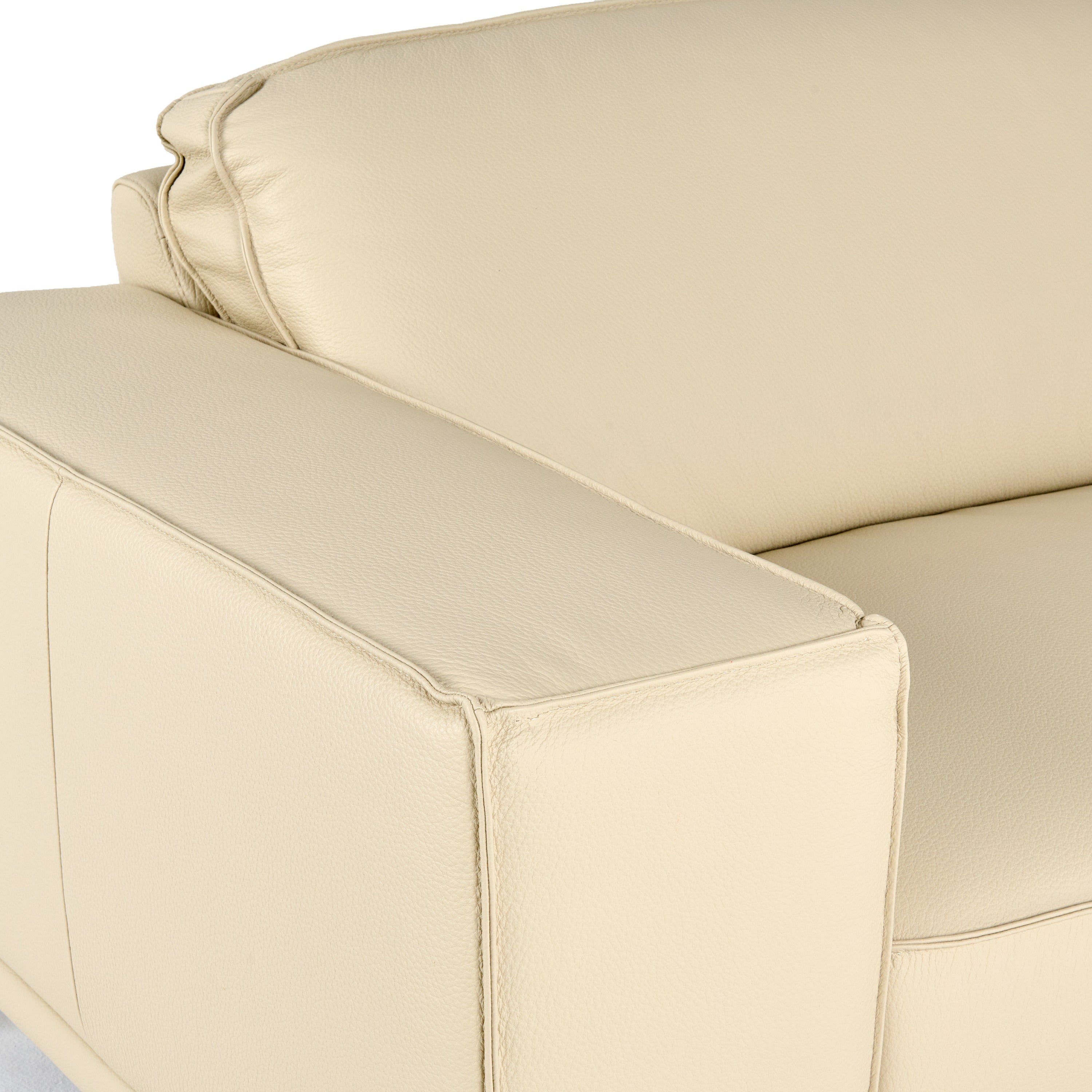 Soho Italian Off Leather Sofa