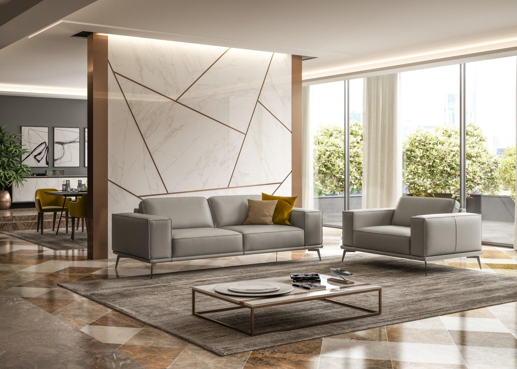 Soho Contemporary Italian Leather Sofa