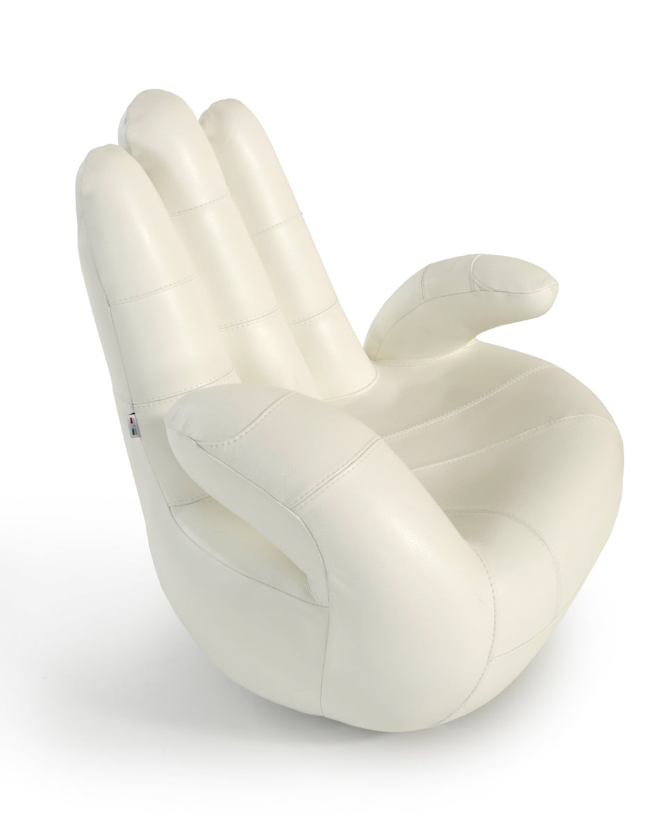 Estro Salotti Sosia Modern Leather Hand Accent Chair-Lounge Chair-VIG-Wall2Wall Furnishings