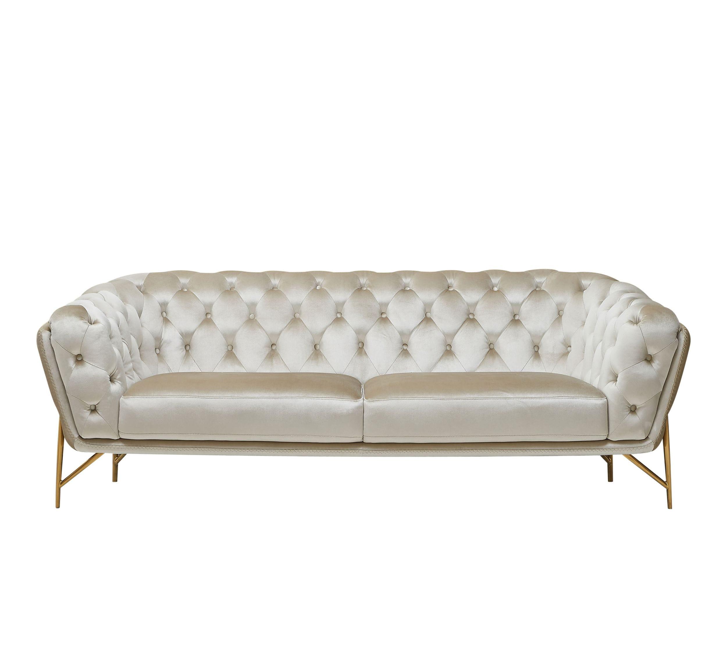 Divani Casa Stella Transitional Velvet Sofa