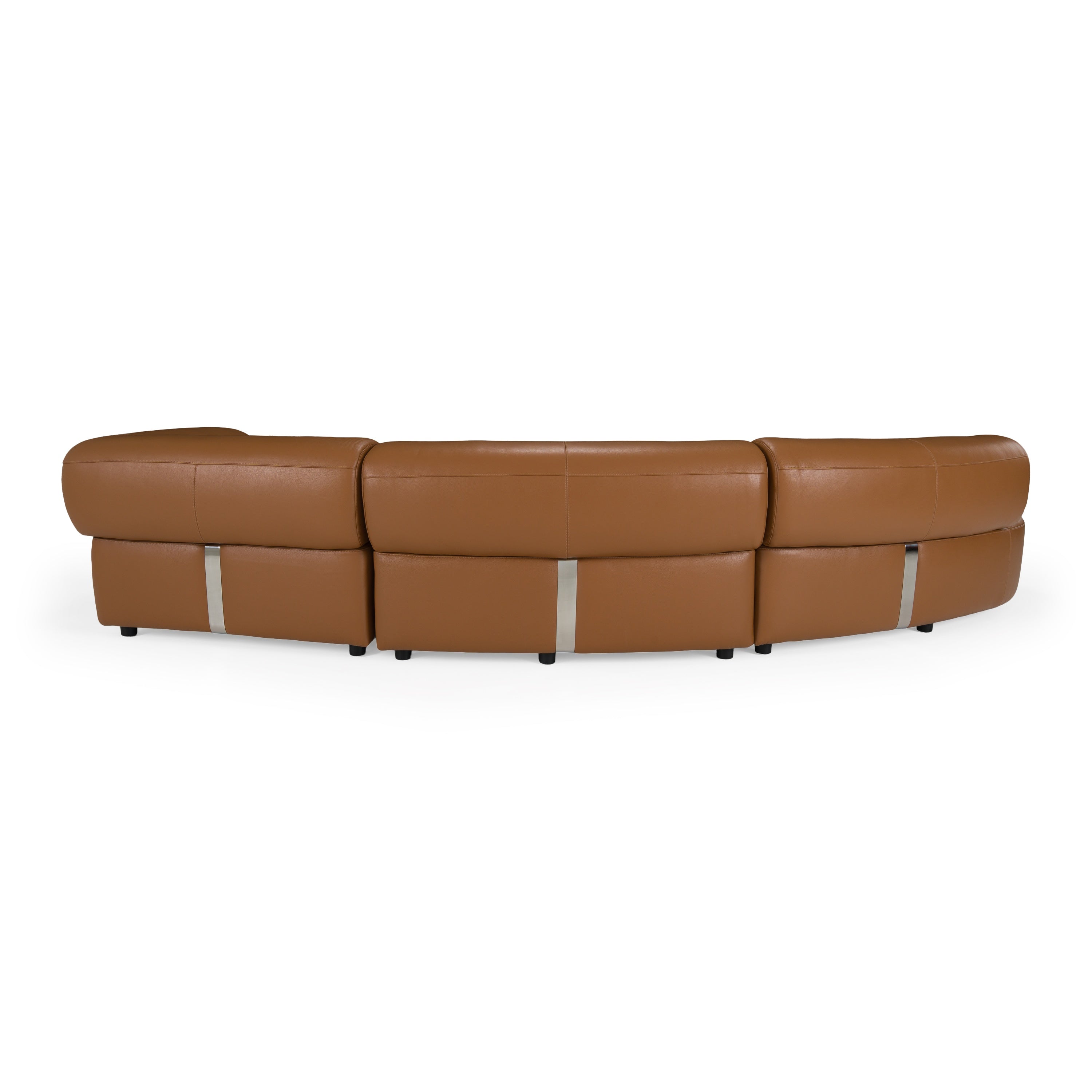 Stuart Contemporary Leather Left Facing Chaise Sectional Sofa