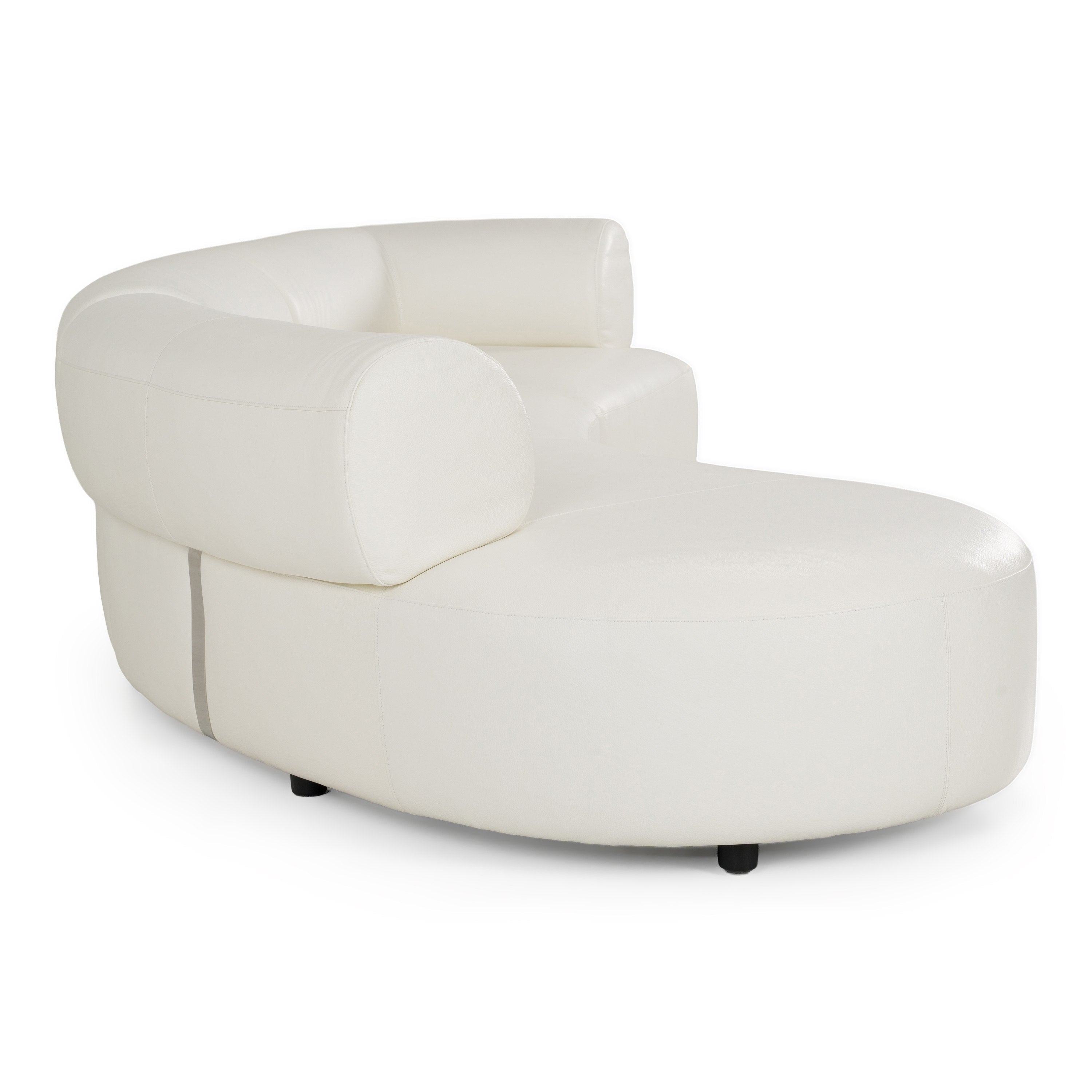 Stuart Contemporary Leather Left Facing Chaise Sectional Sofa