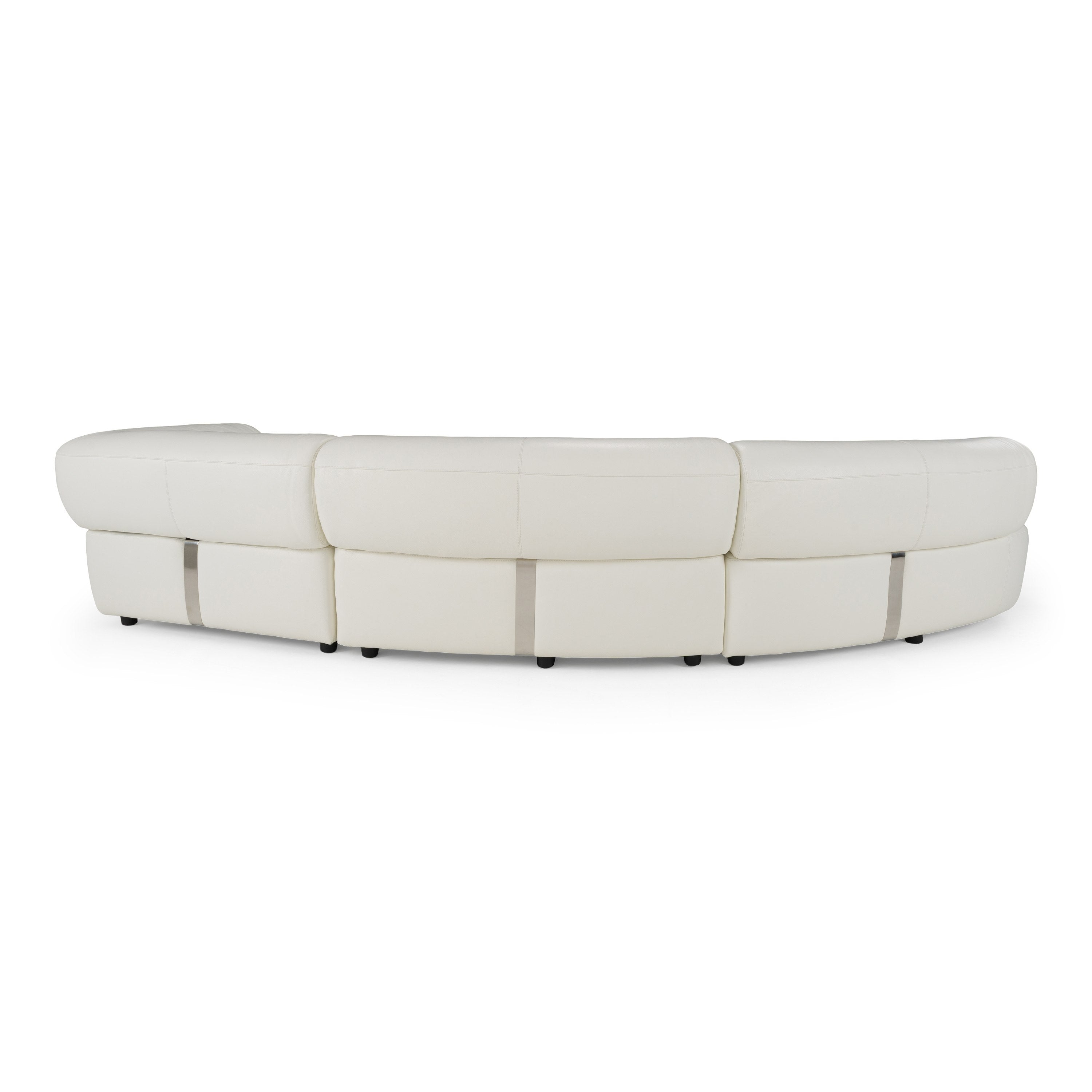 Stuart Contemporary Leather Left Facing Chaise Sectional Sofa