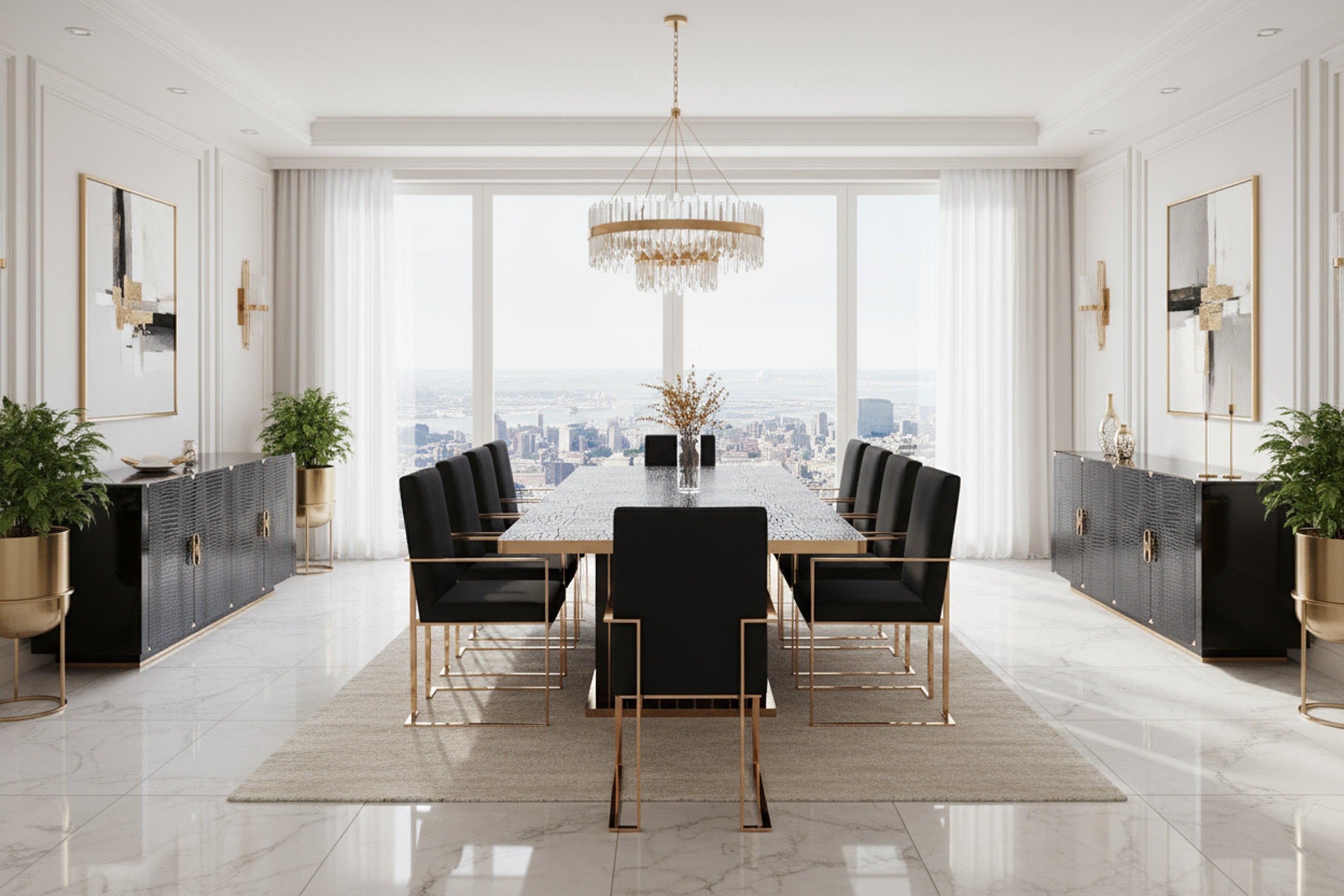 AX Talin Modern Crocodile Rosegold Buffet