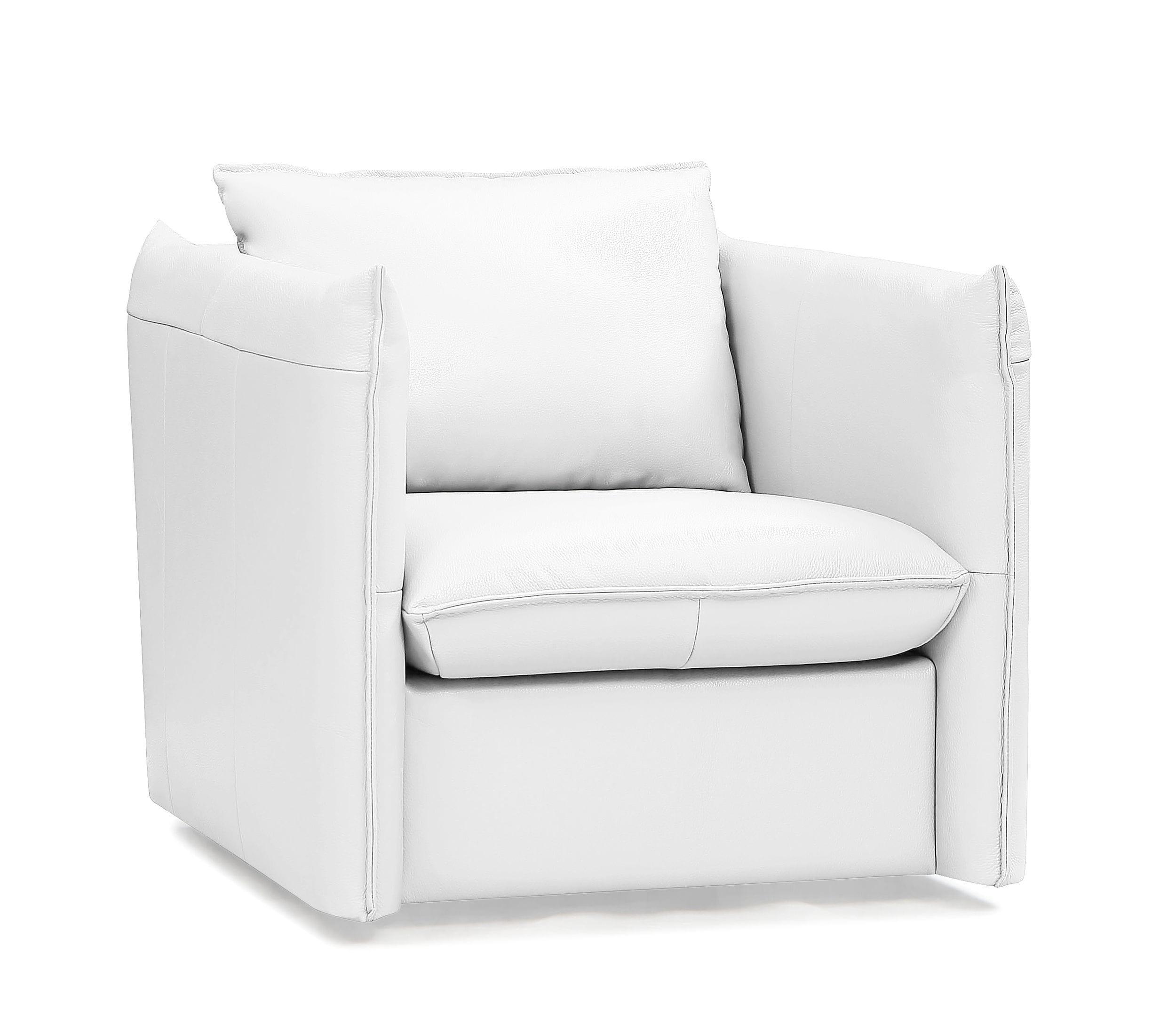 Divani Casa Tamworth Modern Leather Swivel Lounge Chair