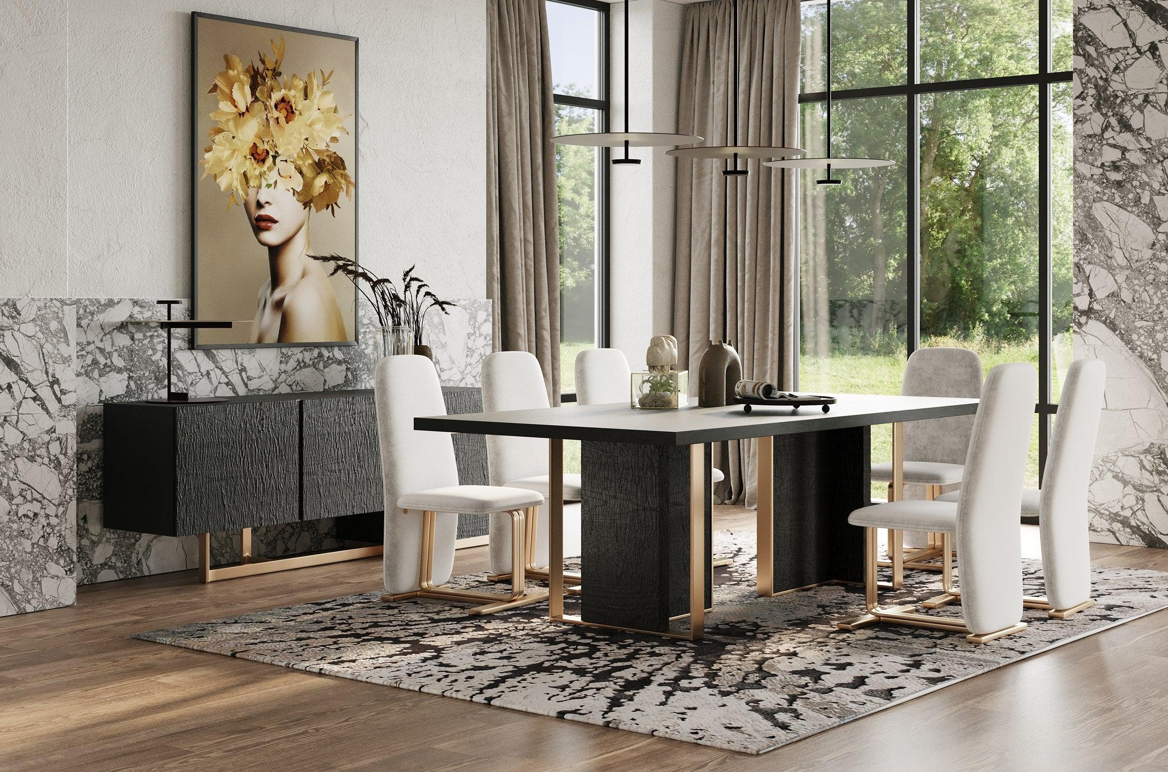 Modrest Tasha Modern Ash Brushed Rectangular Dining Table