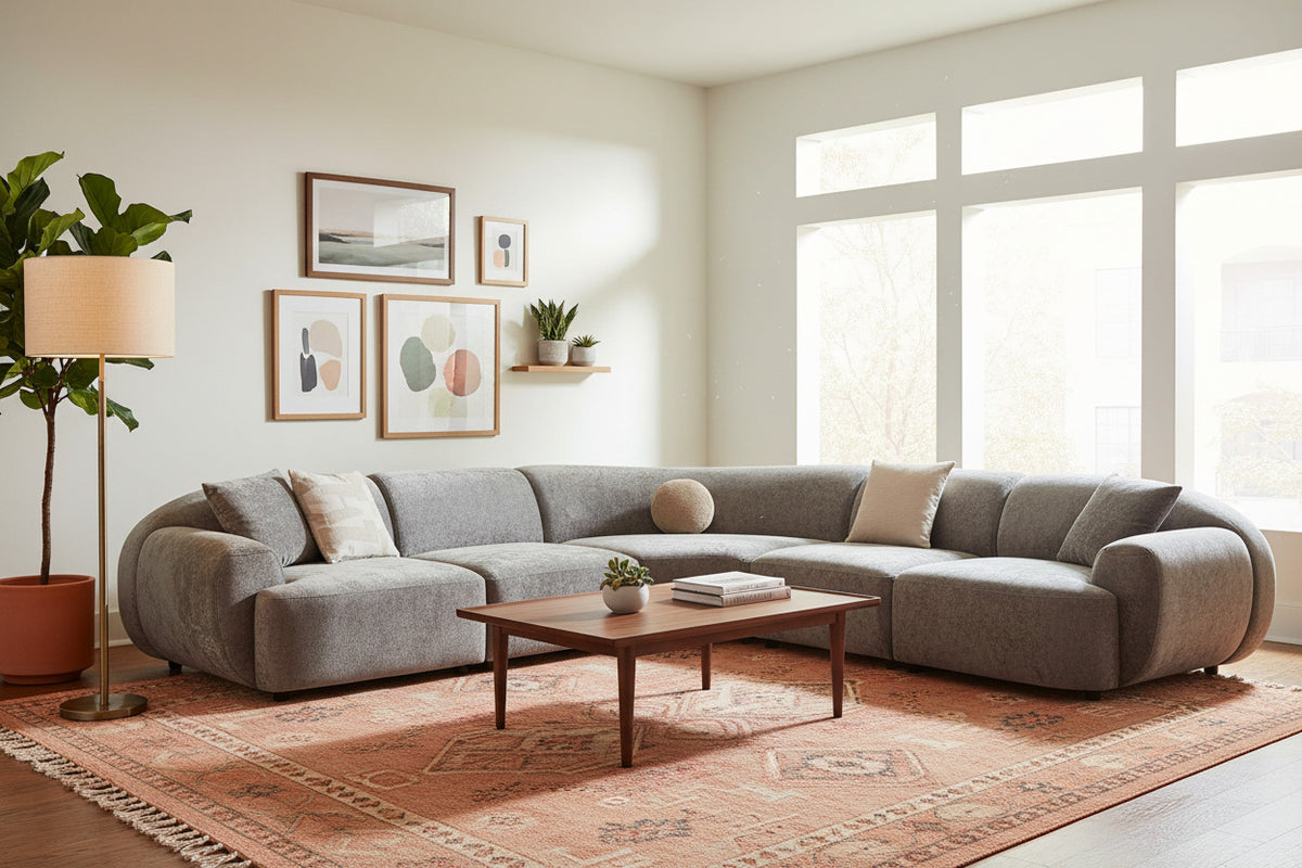 Terra - Modern Fabric Sectional Sofa