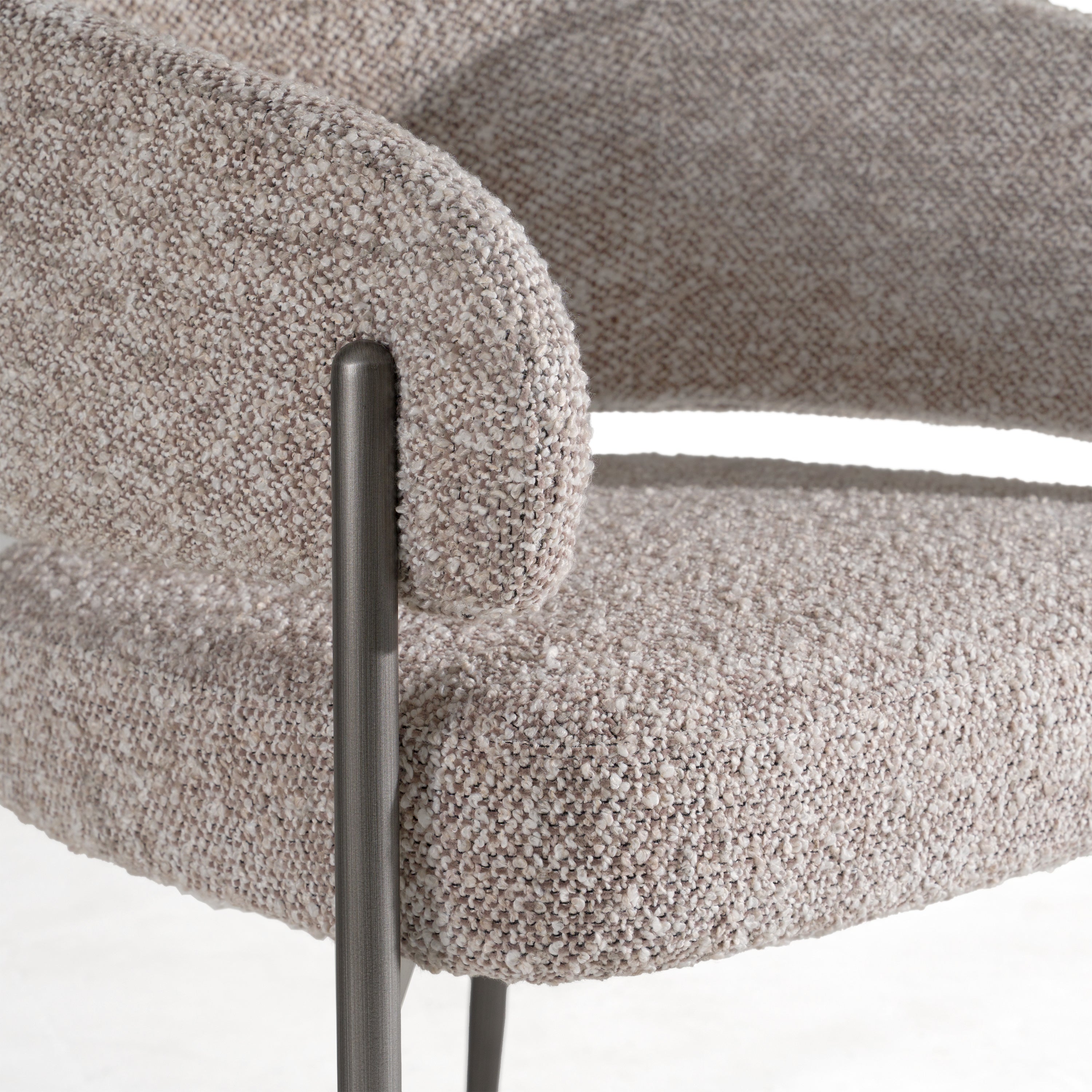 Thomas Modern Fabric Pewter Dining Chair