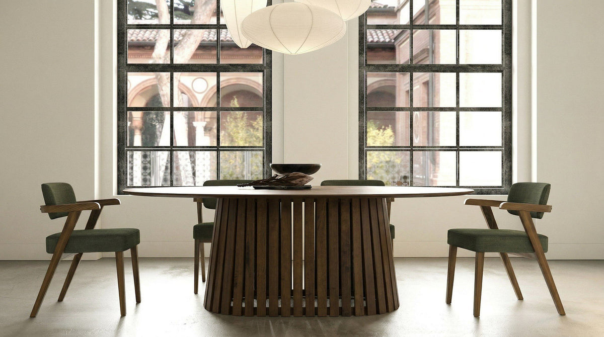 Truman Mid-Century Modern Oval Dining Table
