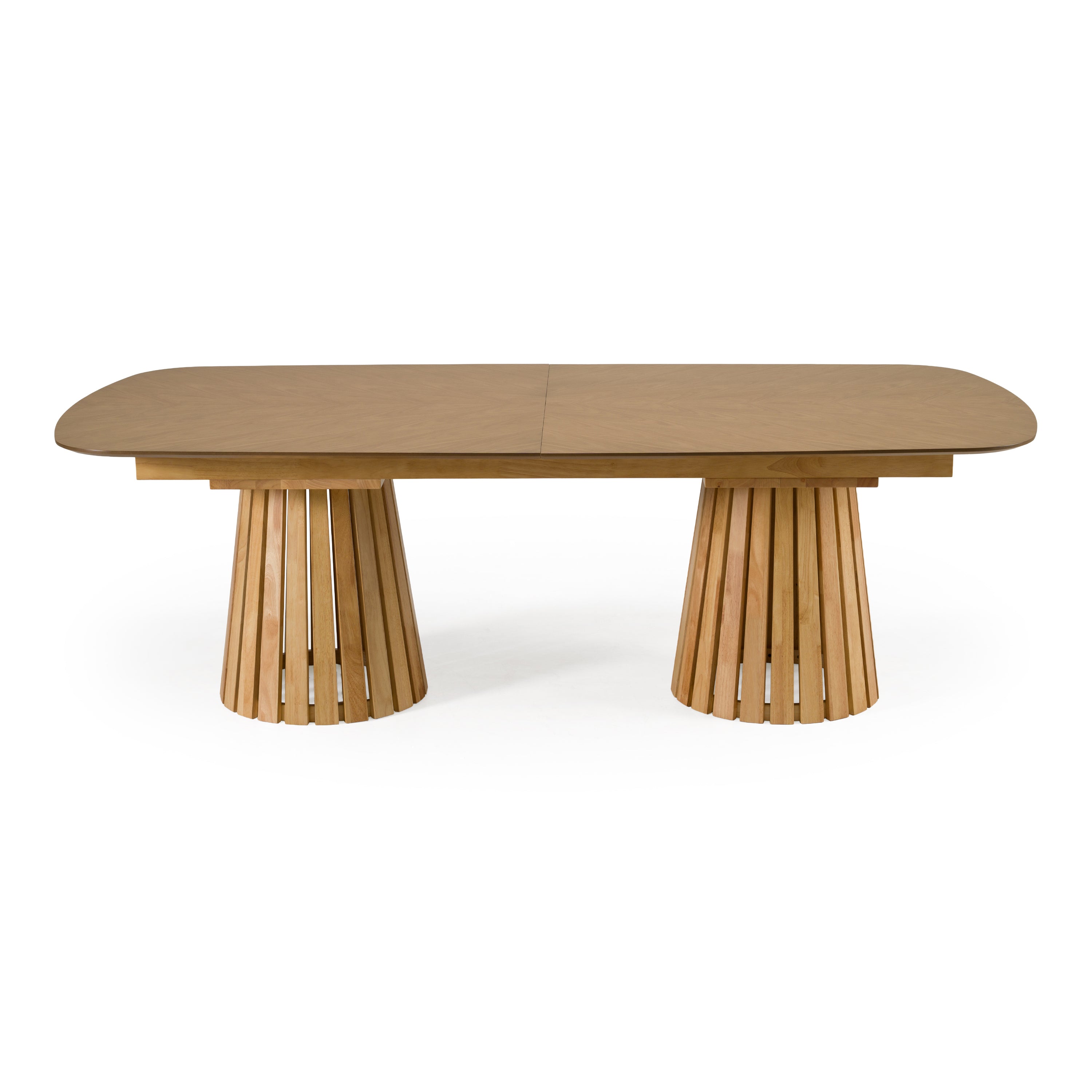 Truman MidCentury Modern Natural Extendable Dining Table