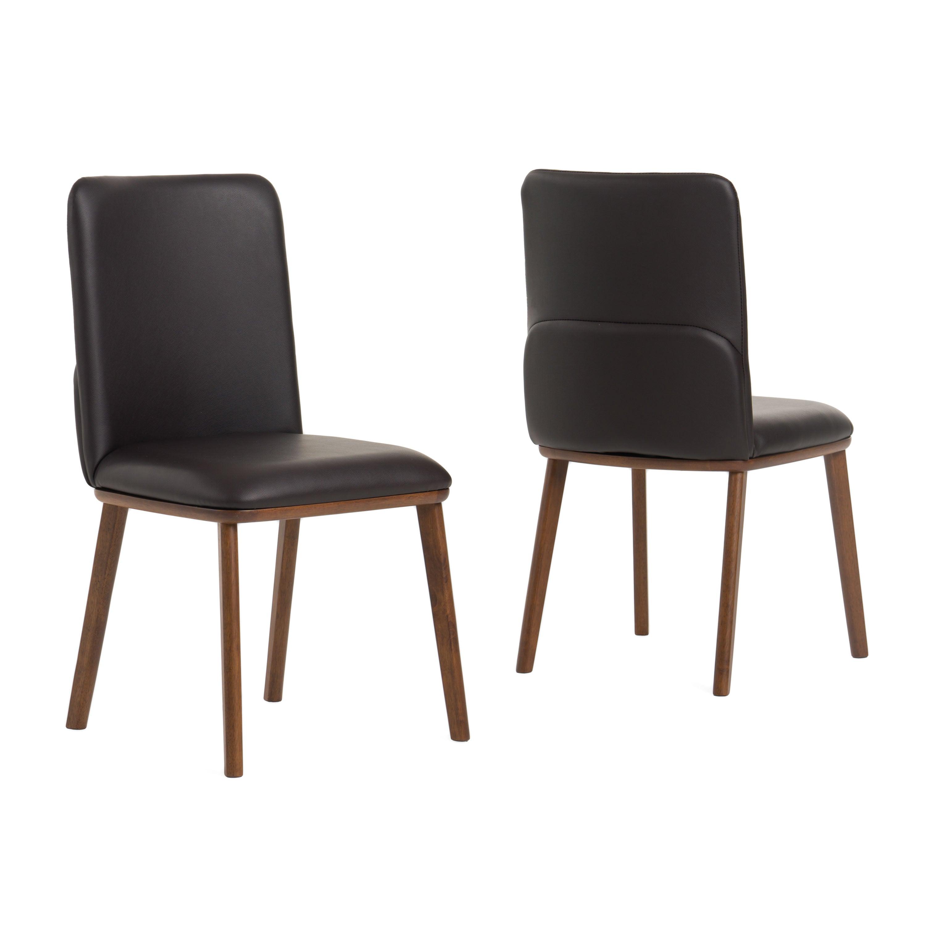 Modrest Utah Modern and EcoLeather Dining Chair Set of 2