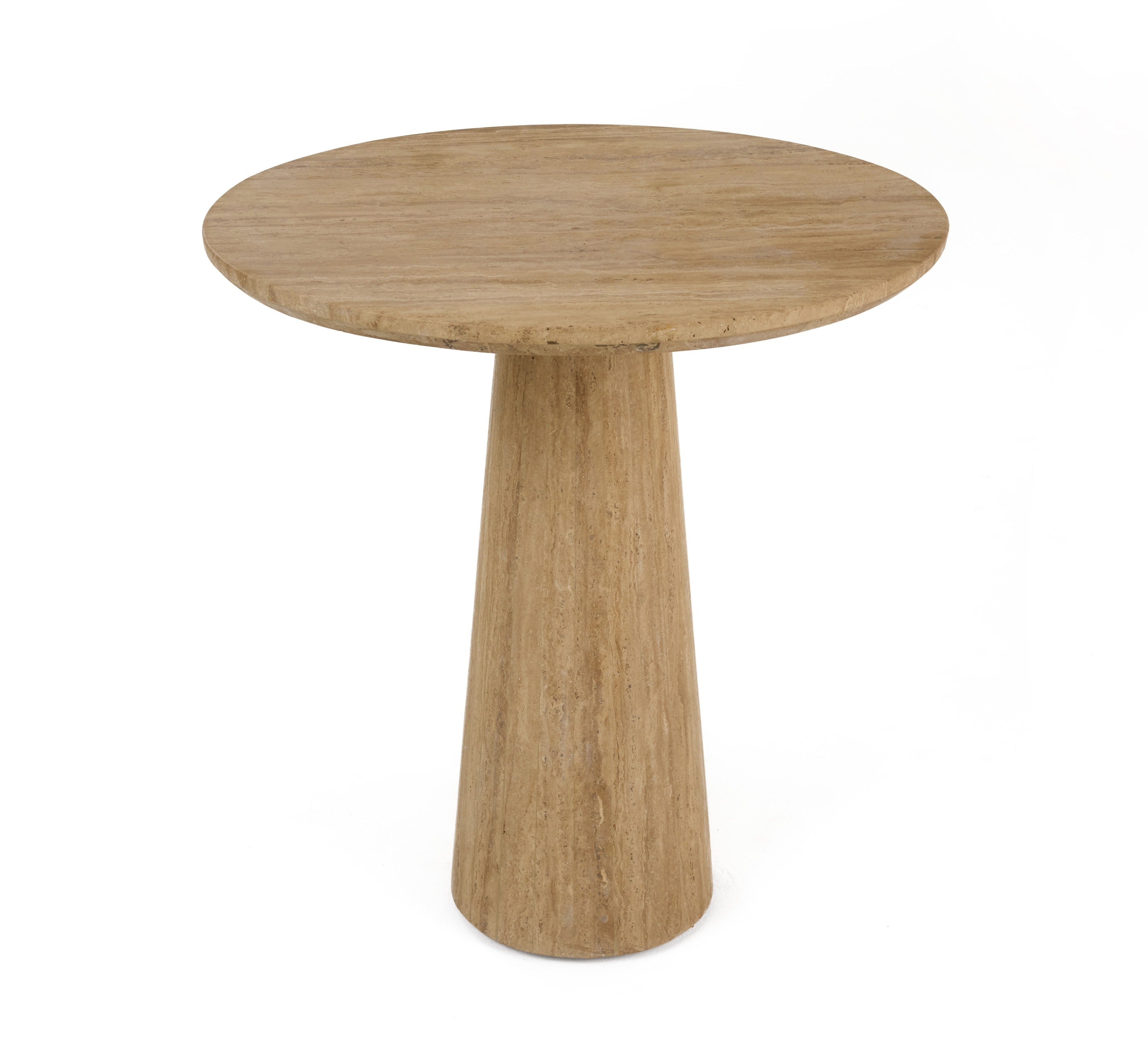 Modrest Velma Modern Travertine Marble Round Dinette Table