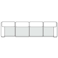 Vicki Modern Fabric Modular Sectional 4 Piece Sectional