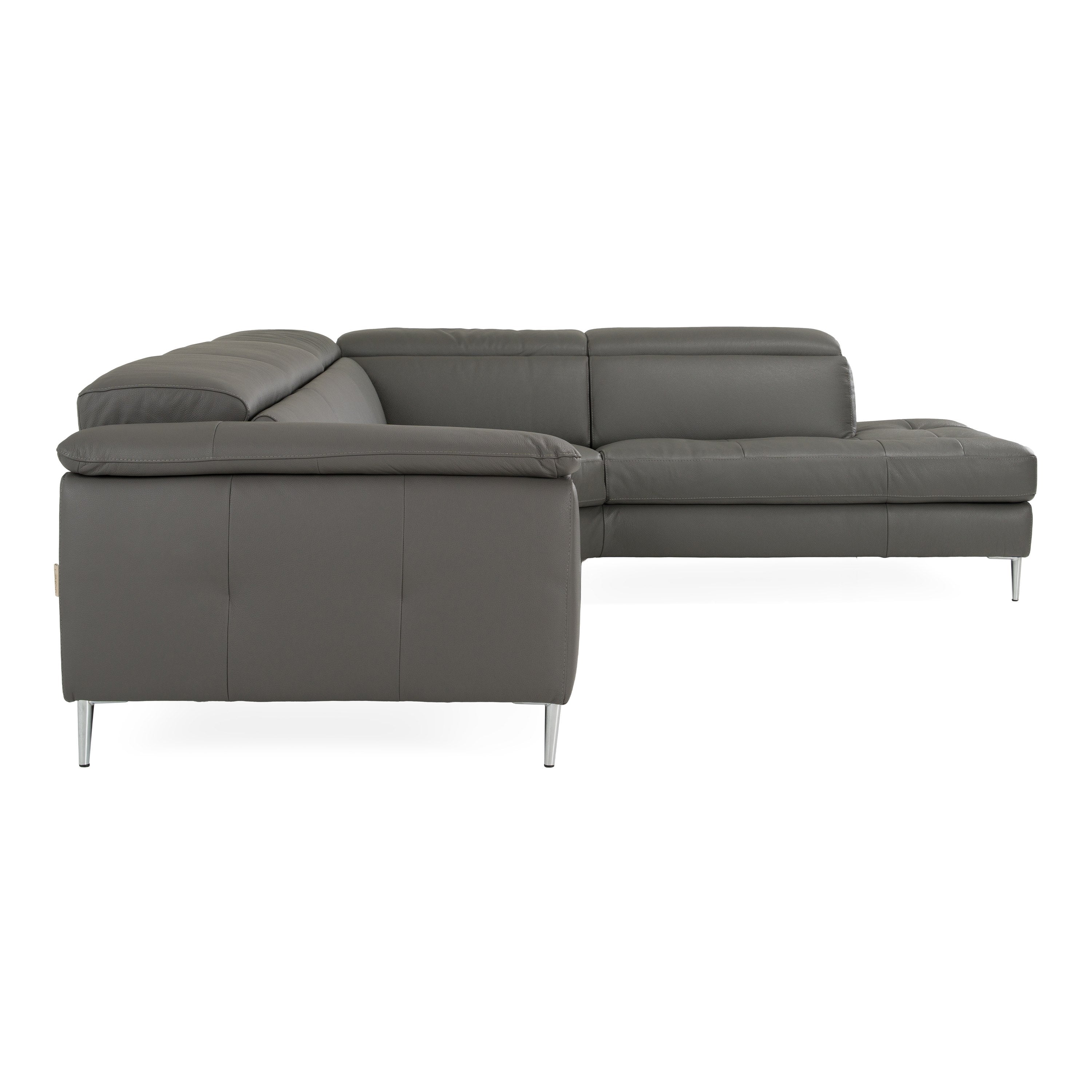 Viola Italian Contemporary Leather Right Facing Sectional Sofa