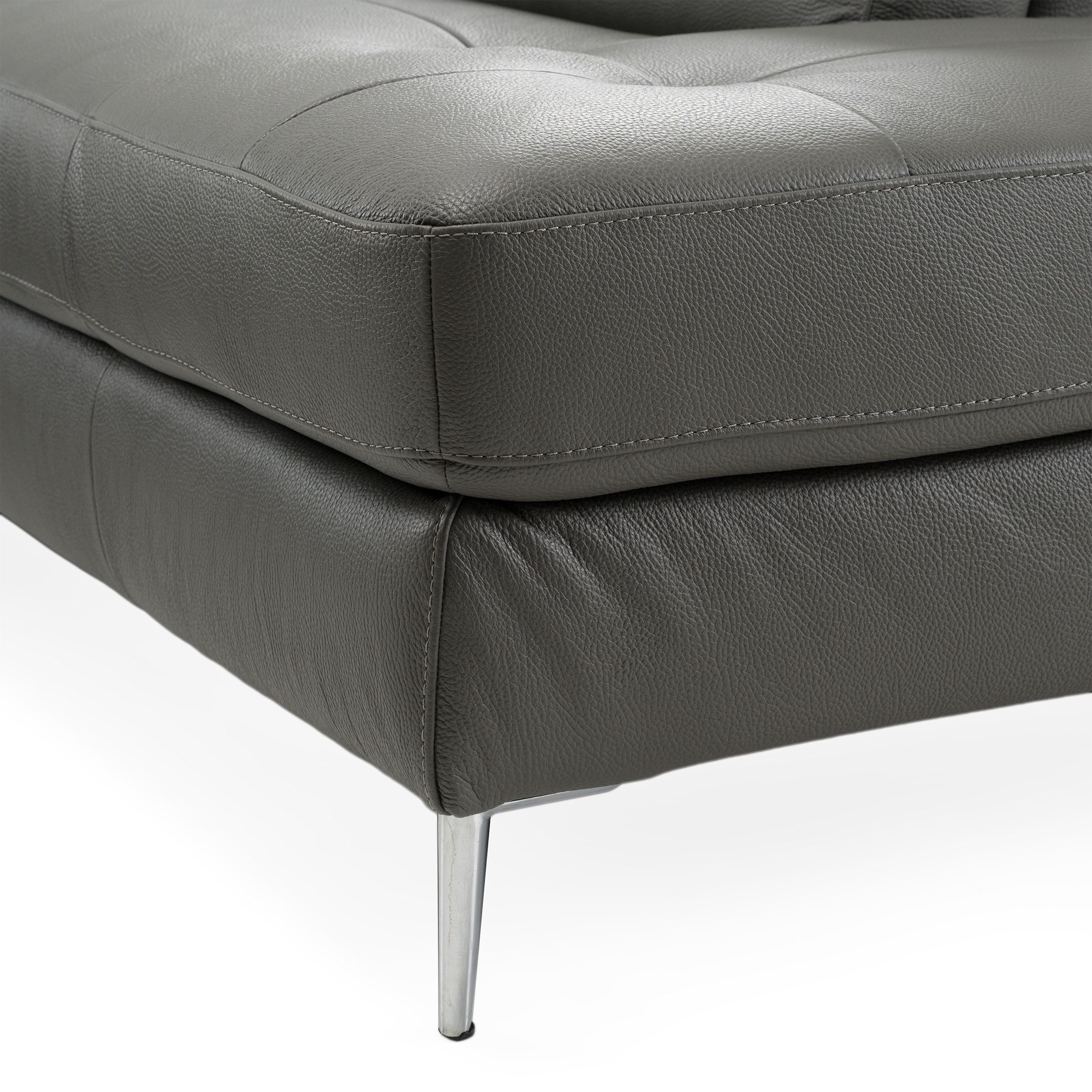 Viola Italian Contemporary Leather Right Facing Sectional Sofa